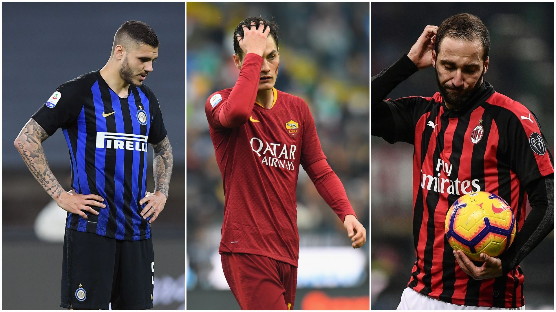 Inter Roma Milan Icardi Schick Higuain