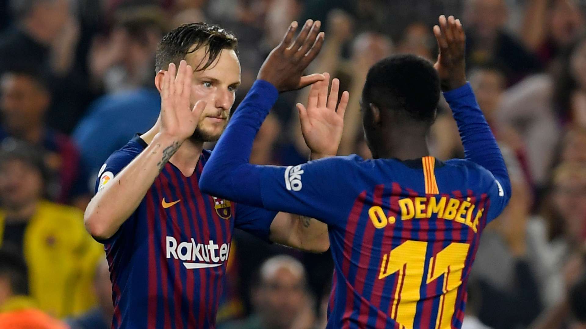 Ivan Rakitic Ousmane Dembele FC Barcelona