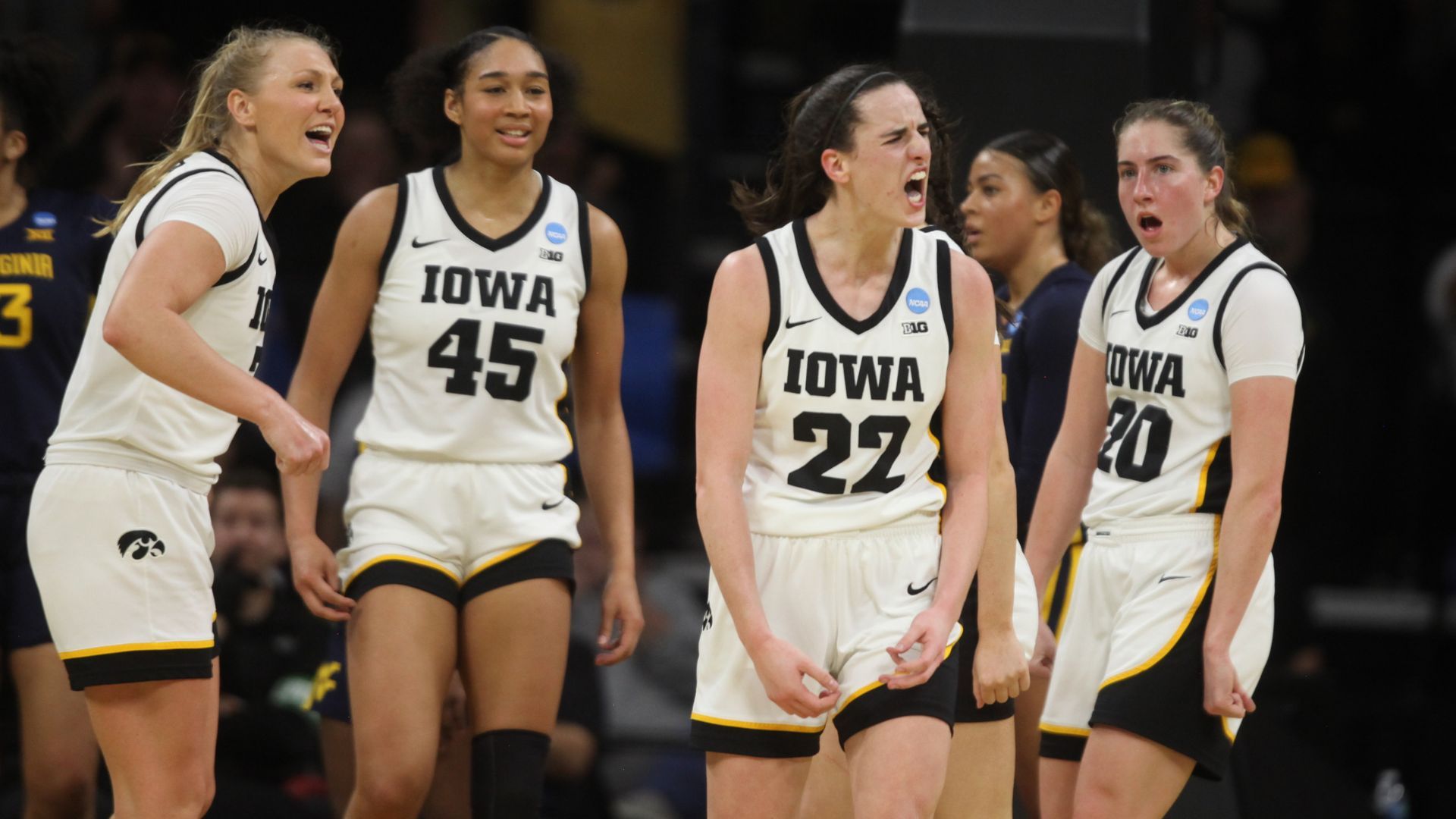 Caitlin Clark #22 of the Iowa Hawkeyes