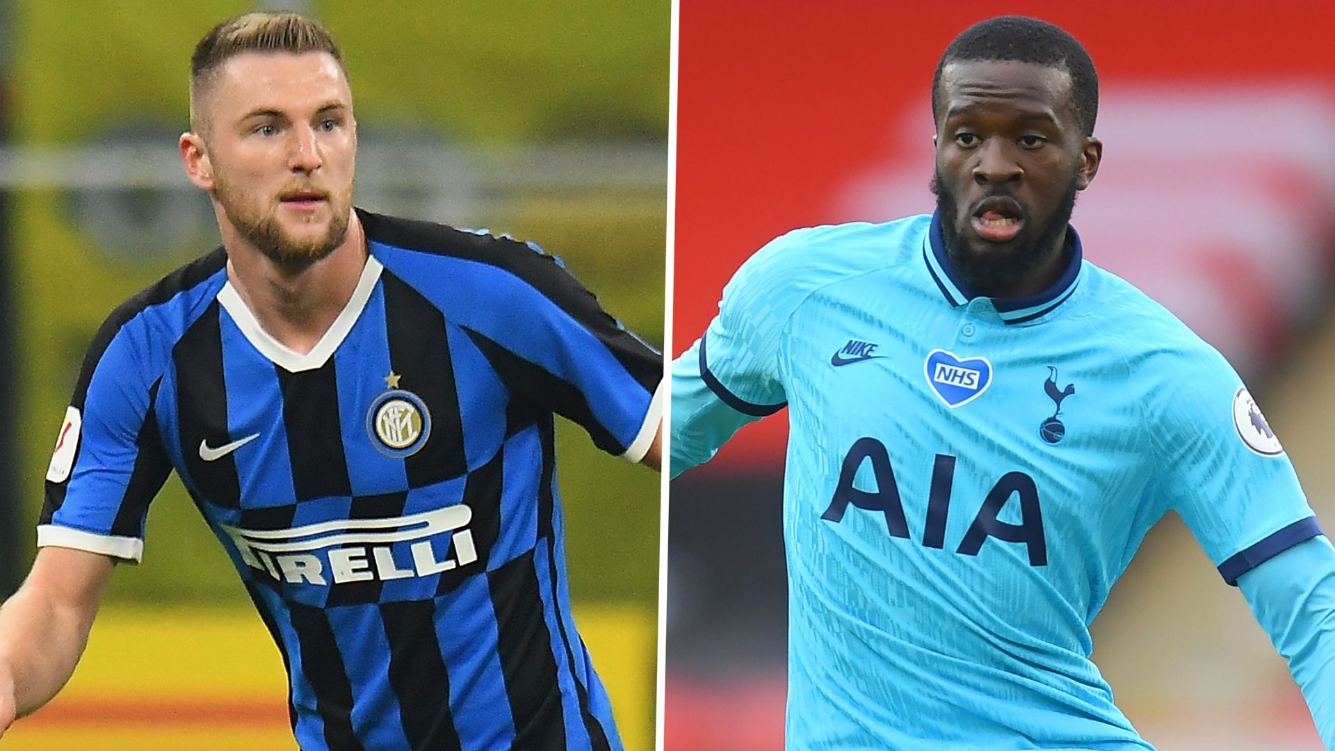 Milan Skriniar Tanguy Ndombele Inter Tottenham