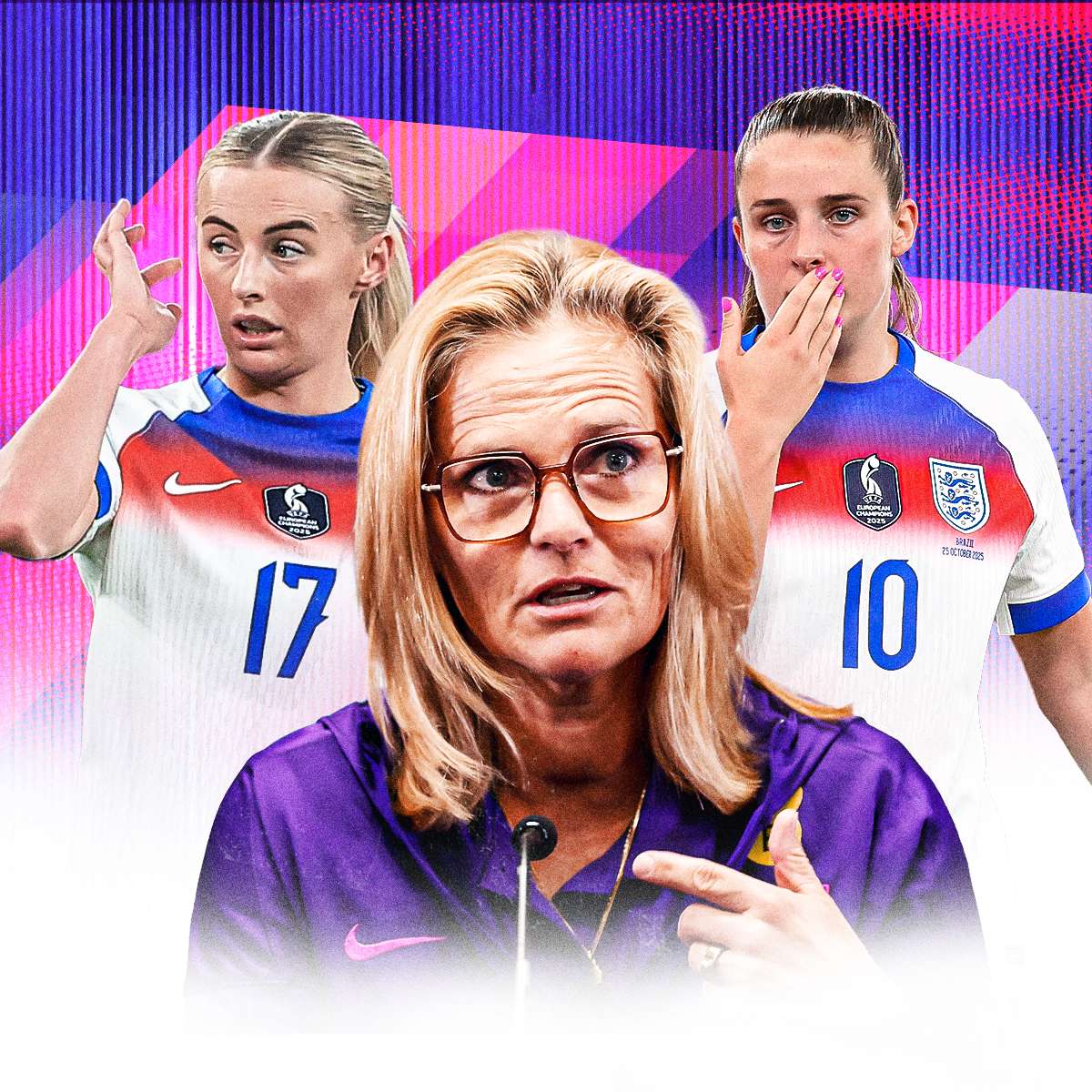 Chloe Kelly Sarina Wiegman Ella Toone England gfx 1:1