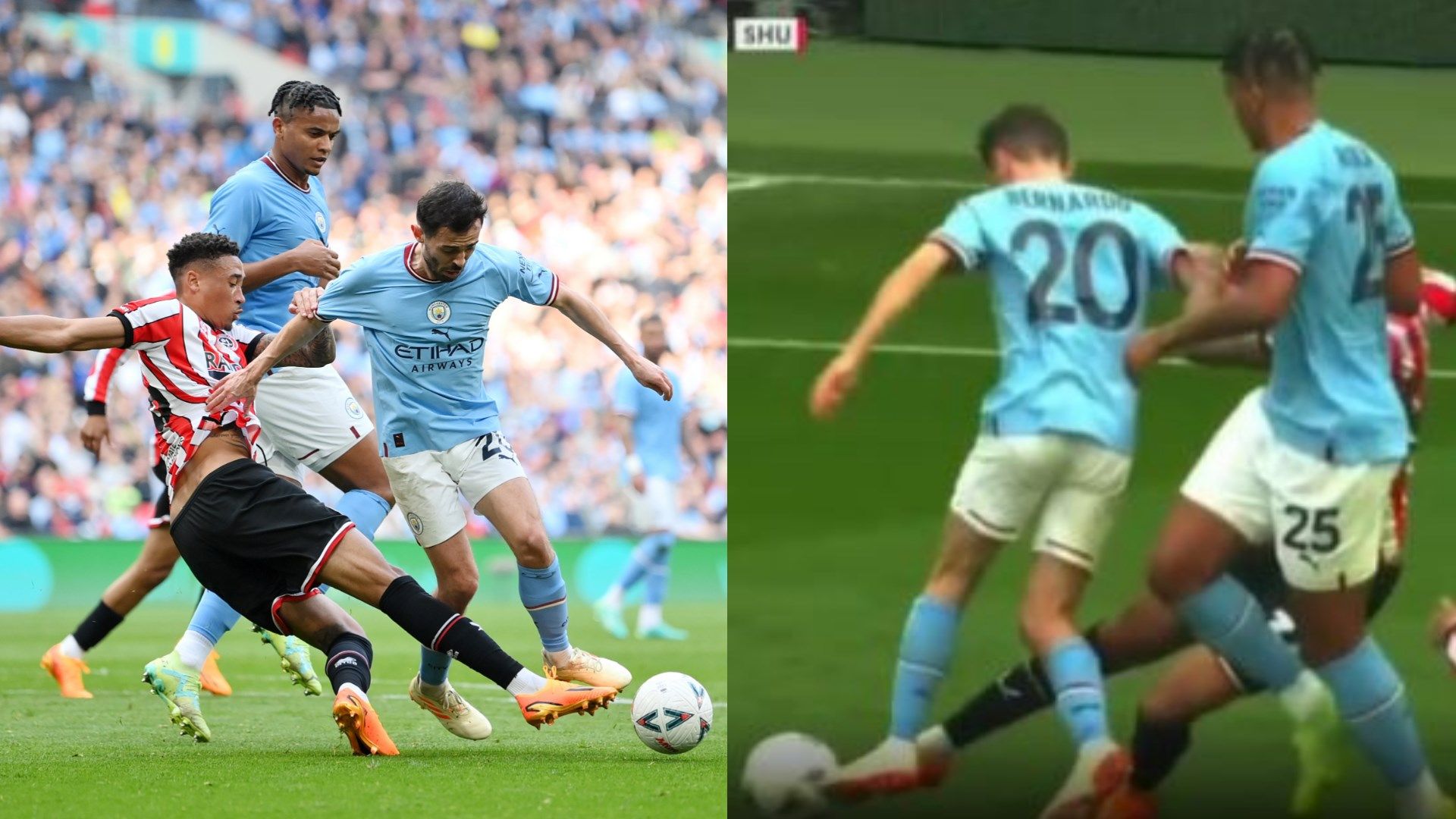 Bernardo Silva Daniel Jebbison Man City Sheffield United 2022-23