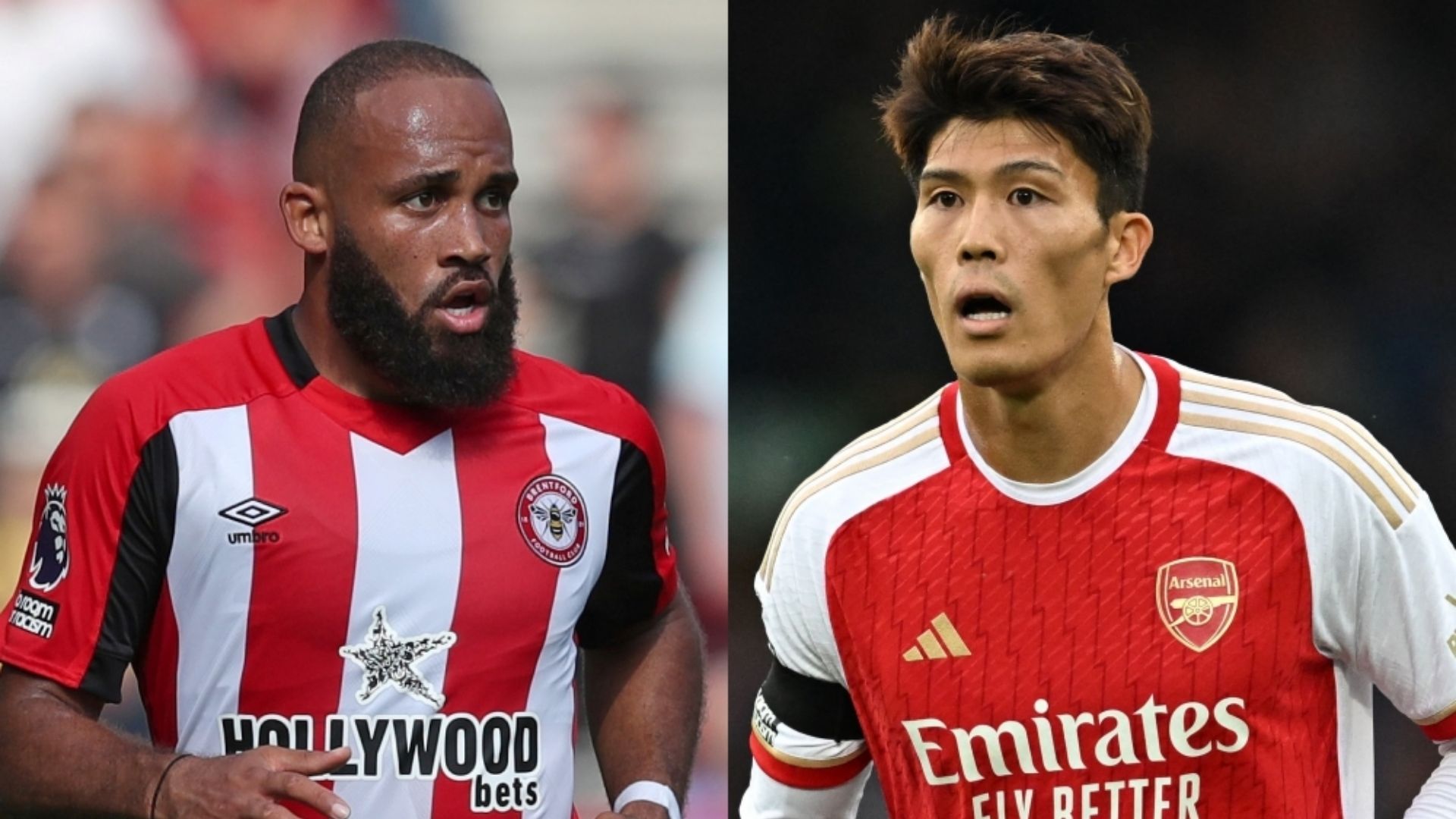 Bryan Mbeumo Brentford Takehiro Tomiyasu Arsenal