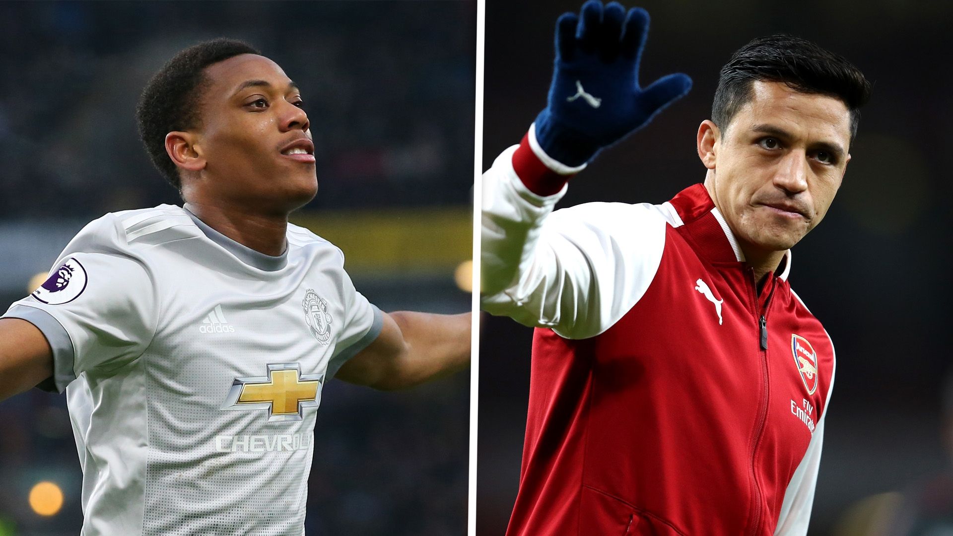 Anthony Martial Alexis Sanchez composite