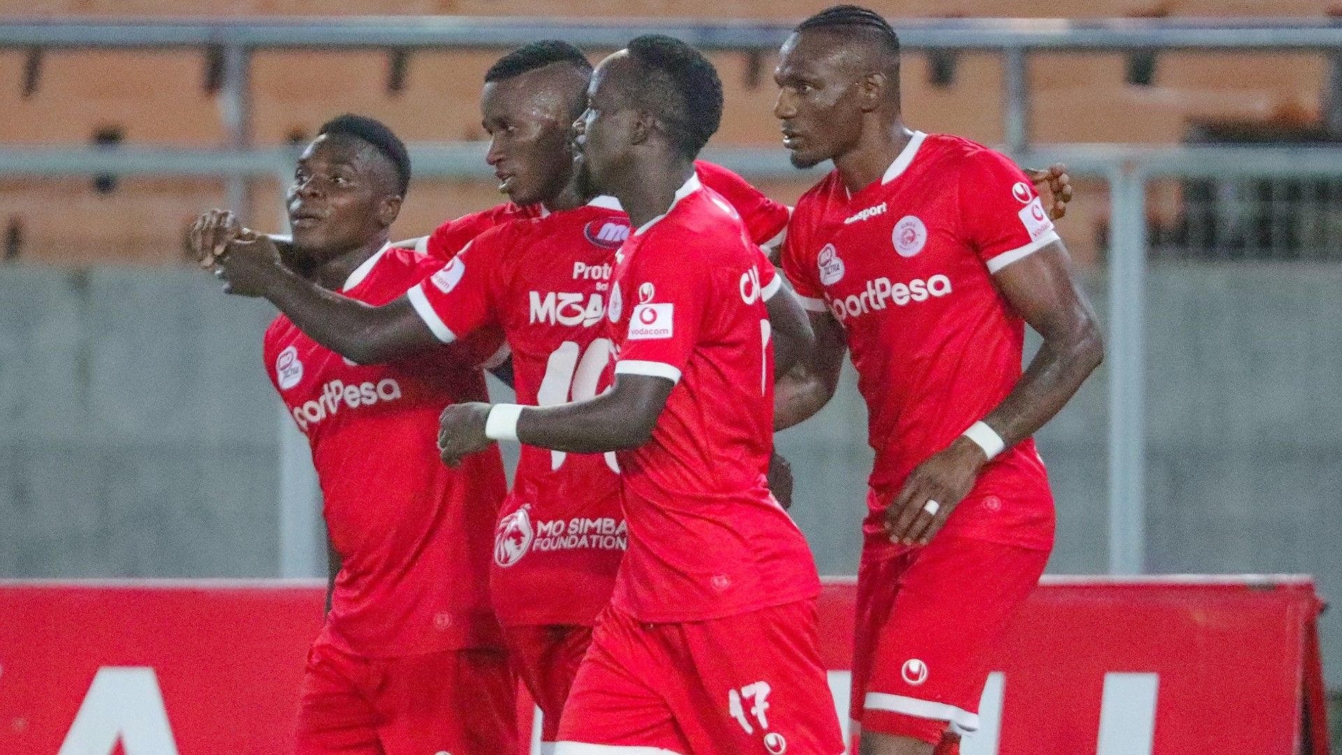 Simba SC players Clatous Chama and Chris Mugalu.