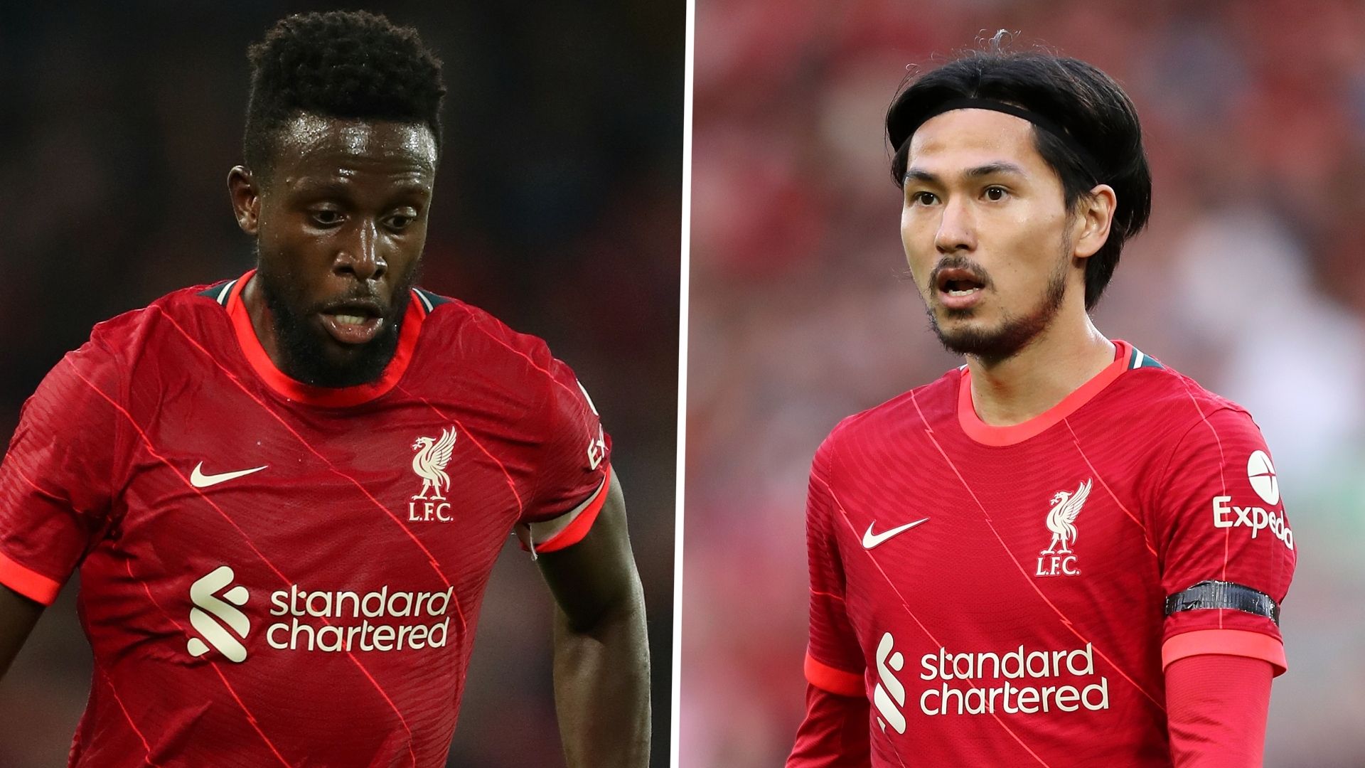 Divock Origi Takumi Minamino Liverpool 2021