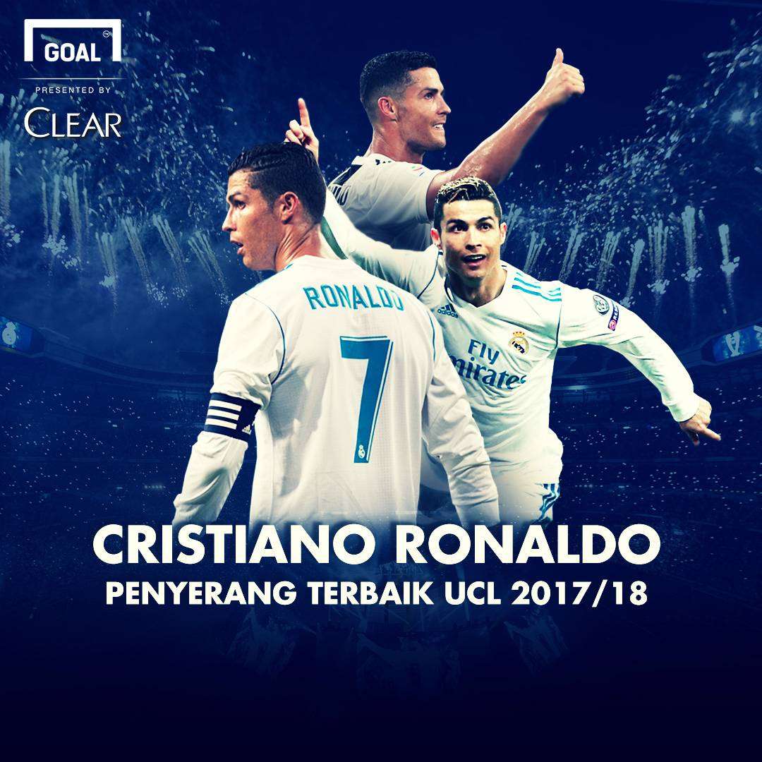 GFX Cristiano Ronaldo - Penyerang Terbaik Liga Champions 2017/18