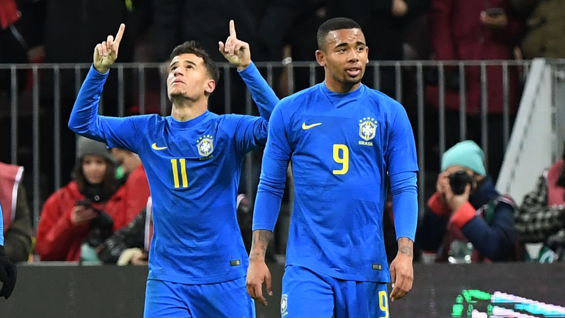 Coutinho Gabriel Jesus Russia Brazil 23032018 Friendly