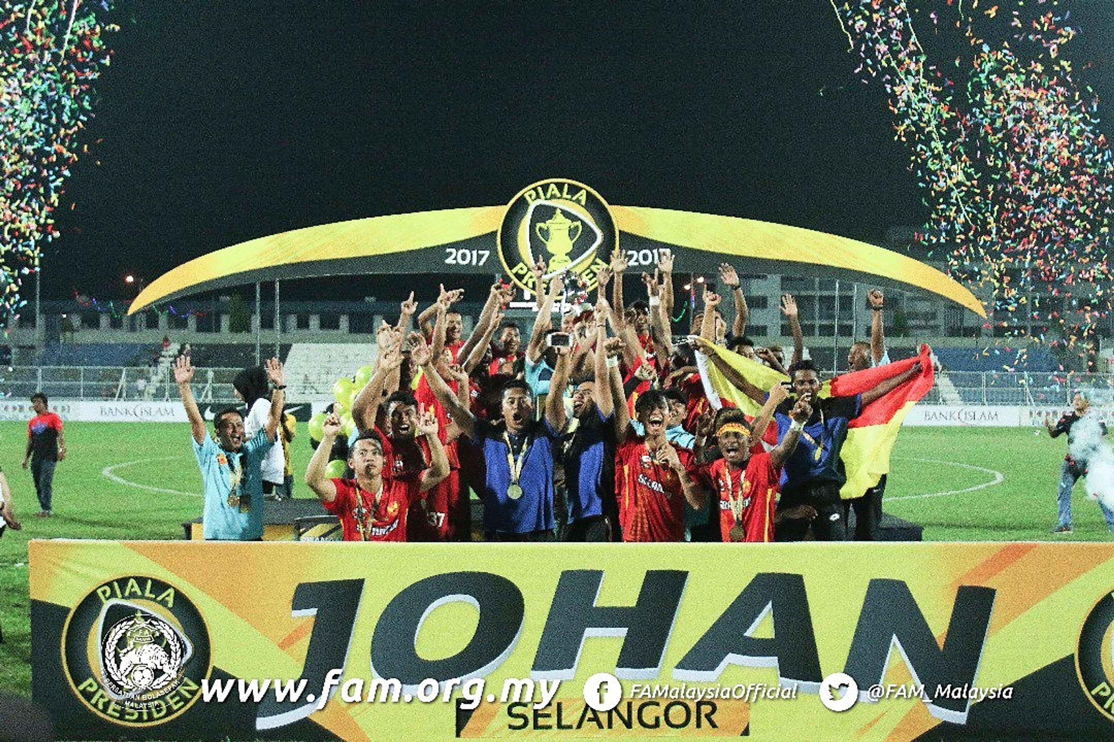 Selangor U21, President's Cup, 20102017