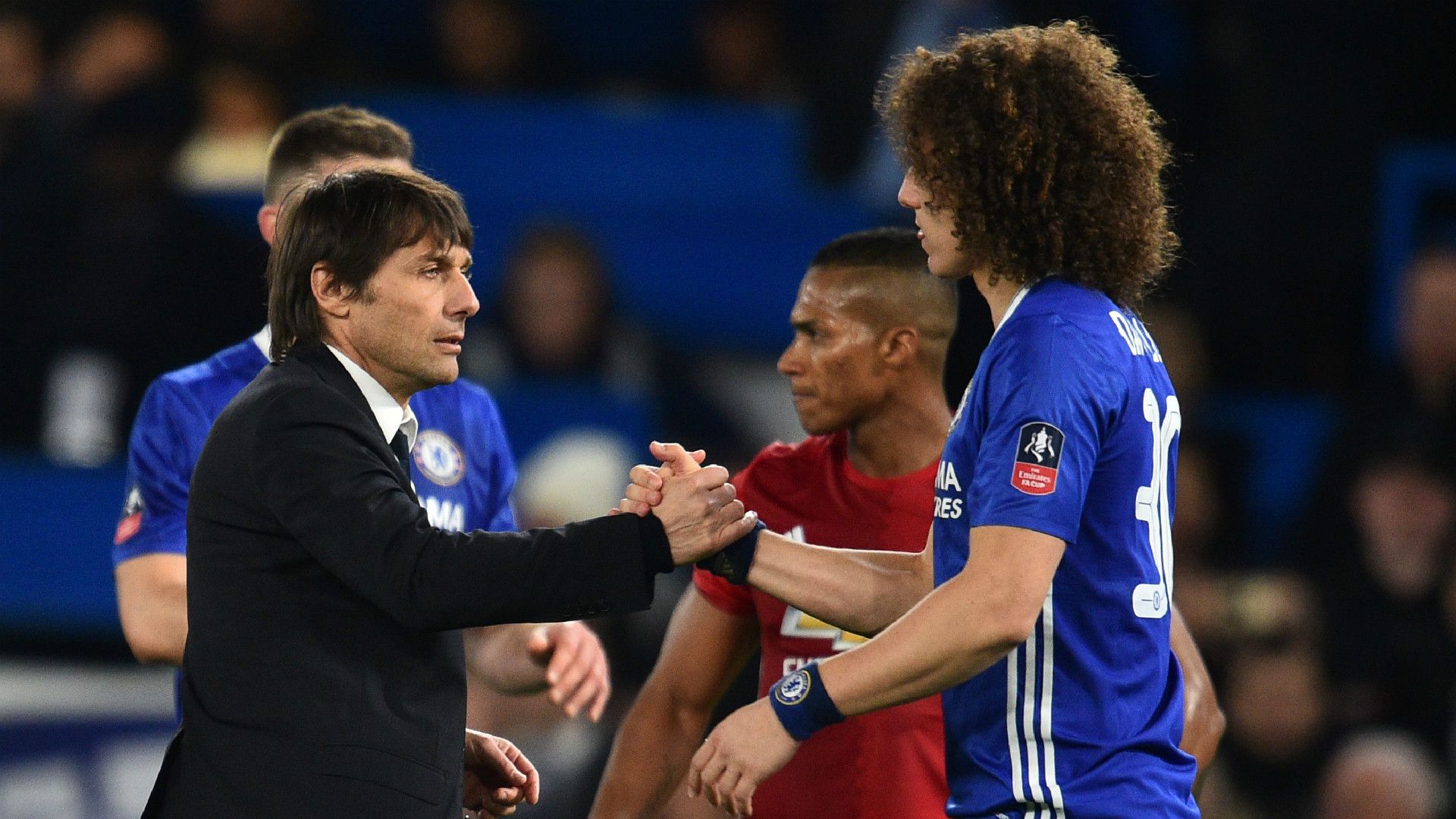 Antonio Conte David Luiz Chelsea Manchester United FA Cup 13032017