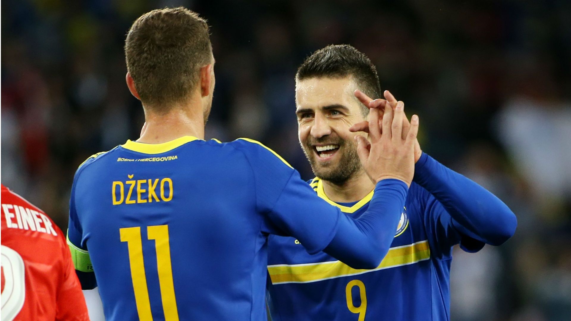 Switzerland - Bosnia-Herzegovina Vedad Ibisevic Edin Dzeko
