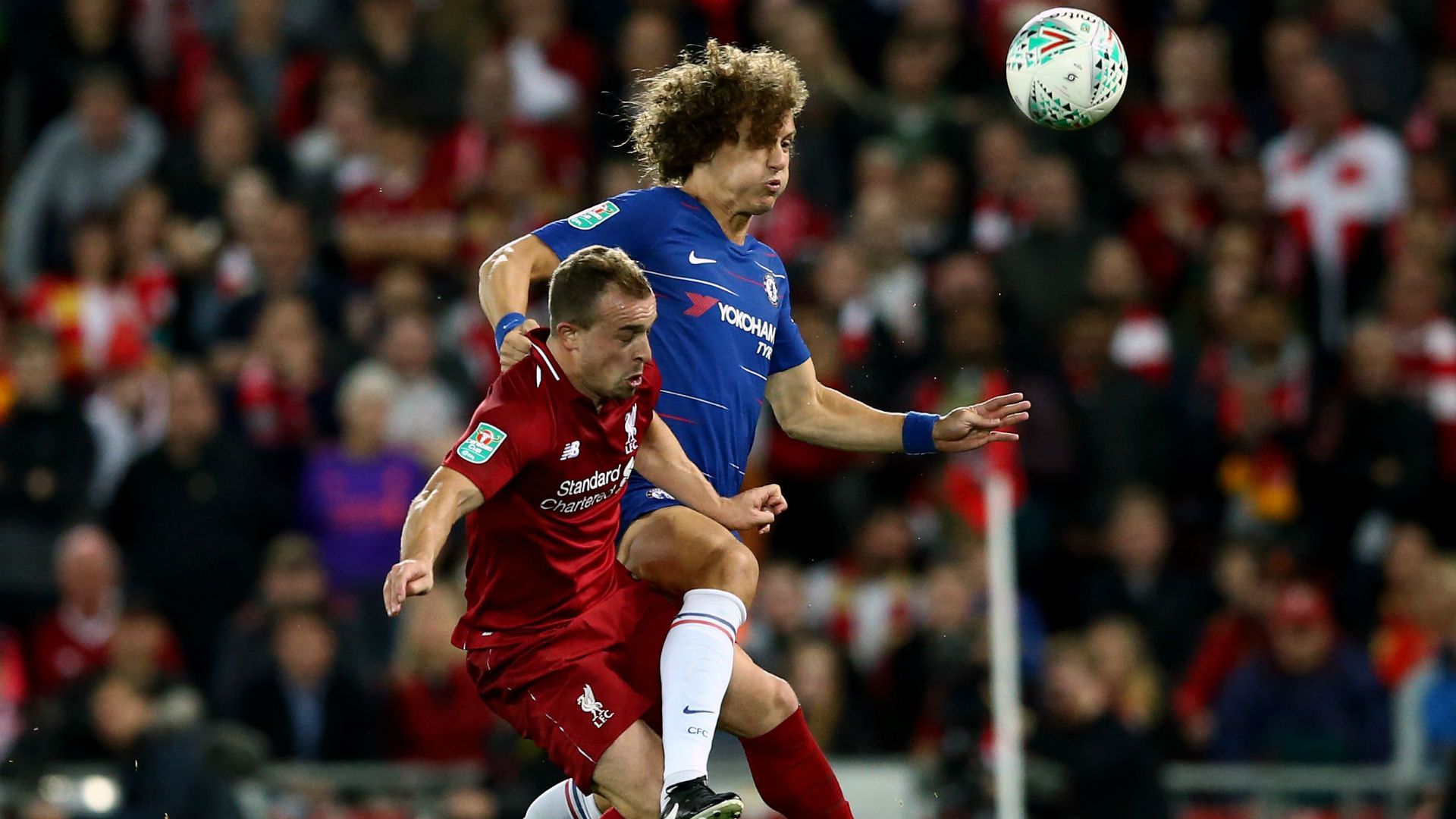 Xherdan Shaqiri David Luiz Liverpool Chelsea League Cup 26092018