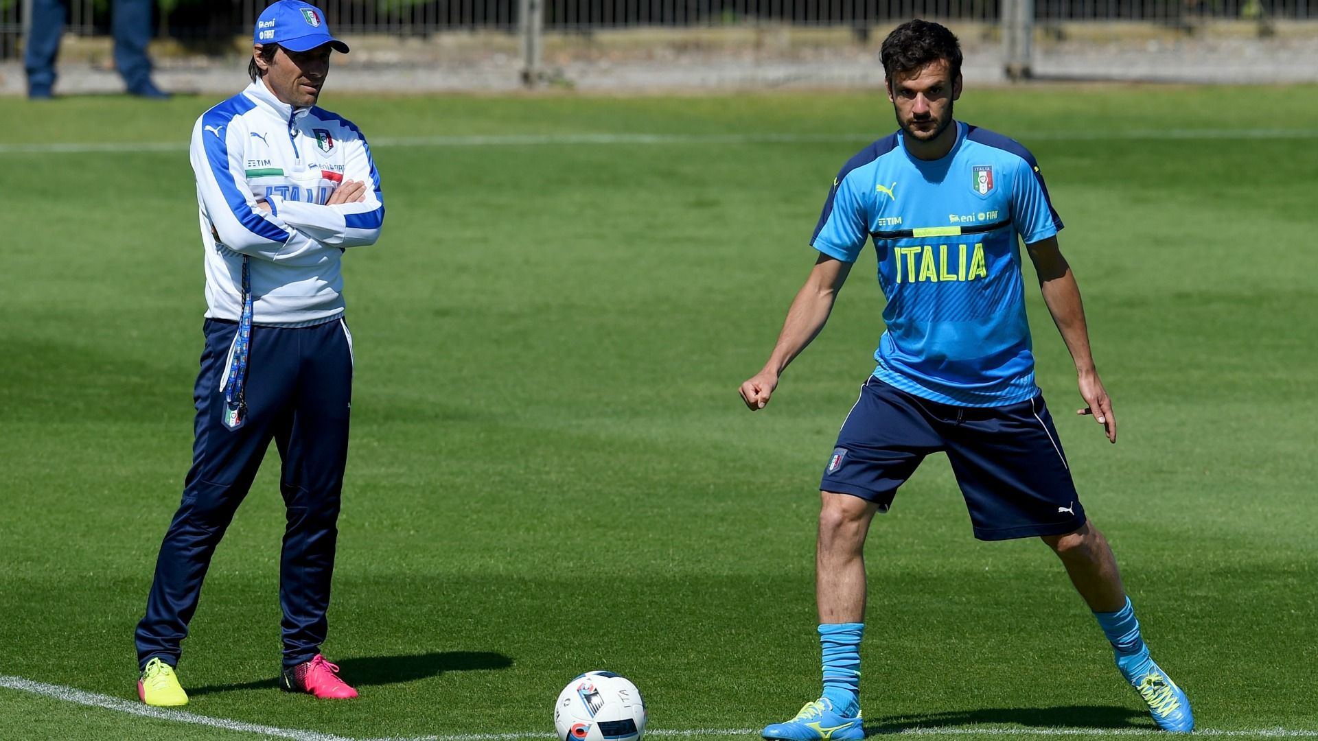 Marco Parolo Antonio Conte Italy Euro 2016