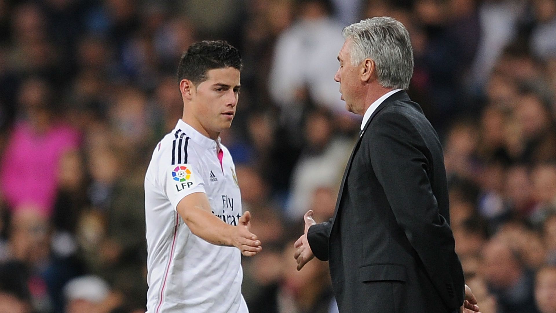 James Rodríguez & Calo Ancelotti Real Madrid