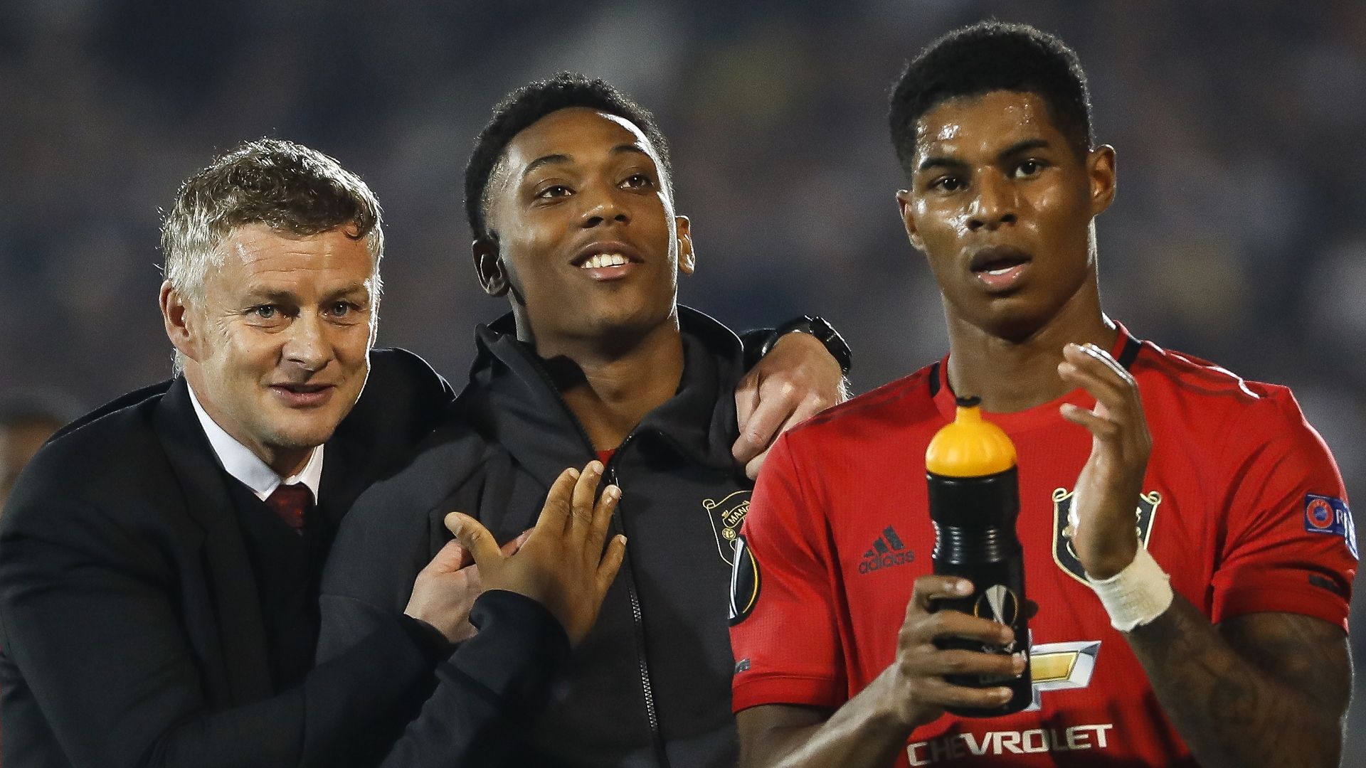 Ole Gunnar Solskjaer, Anthony Martial, Marcus Rashford