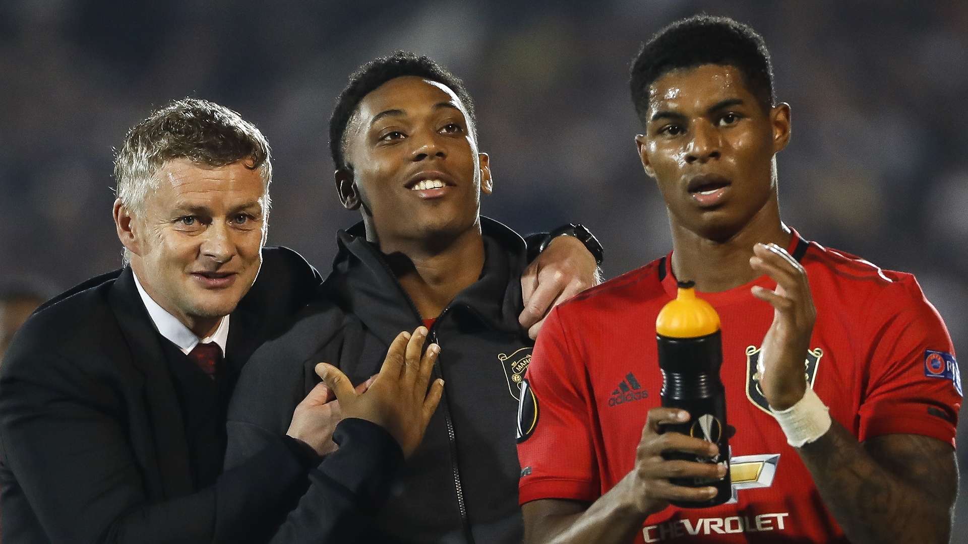Ole Gunnar Solskjaer, Anthony Martial, Marcus Rashford