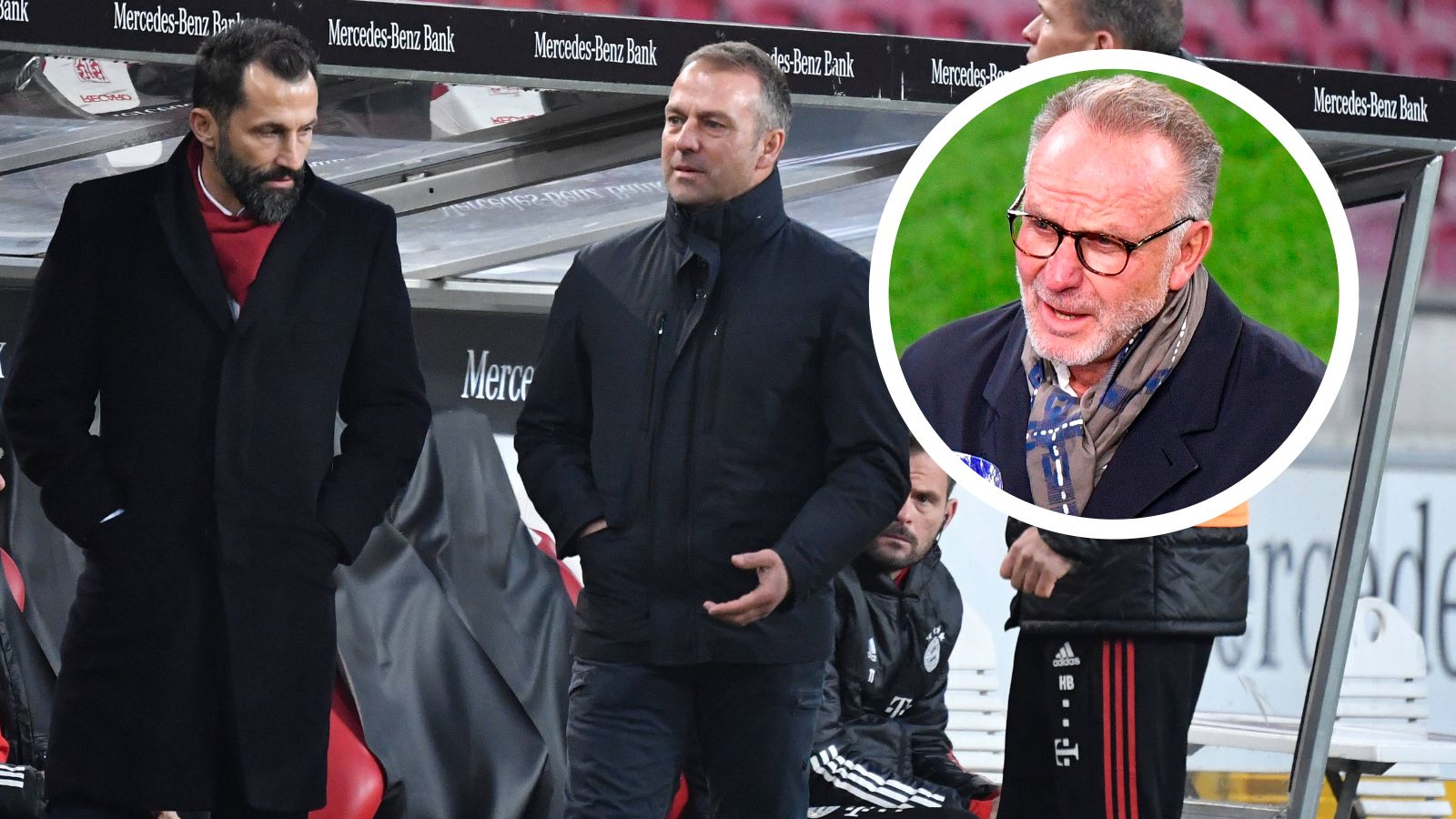 GER ONLY Salihamidzic Flick Rummenigge FC Bayern
