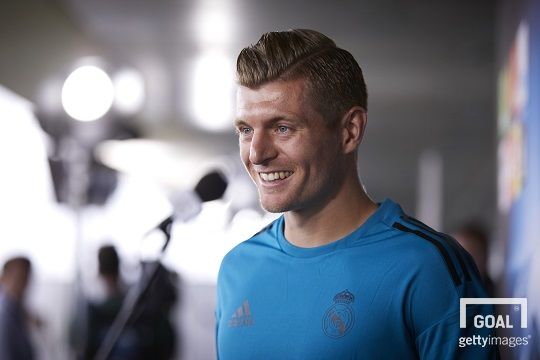 22일(현지시간) UEFA 미디어데이에 참석한 레알 마드리드 미드필더 토니 크로스. 사진=게티이미지