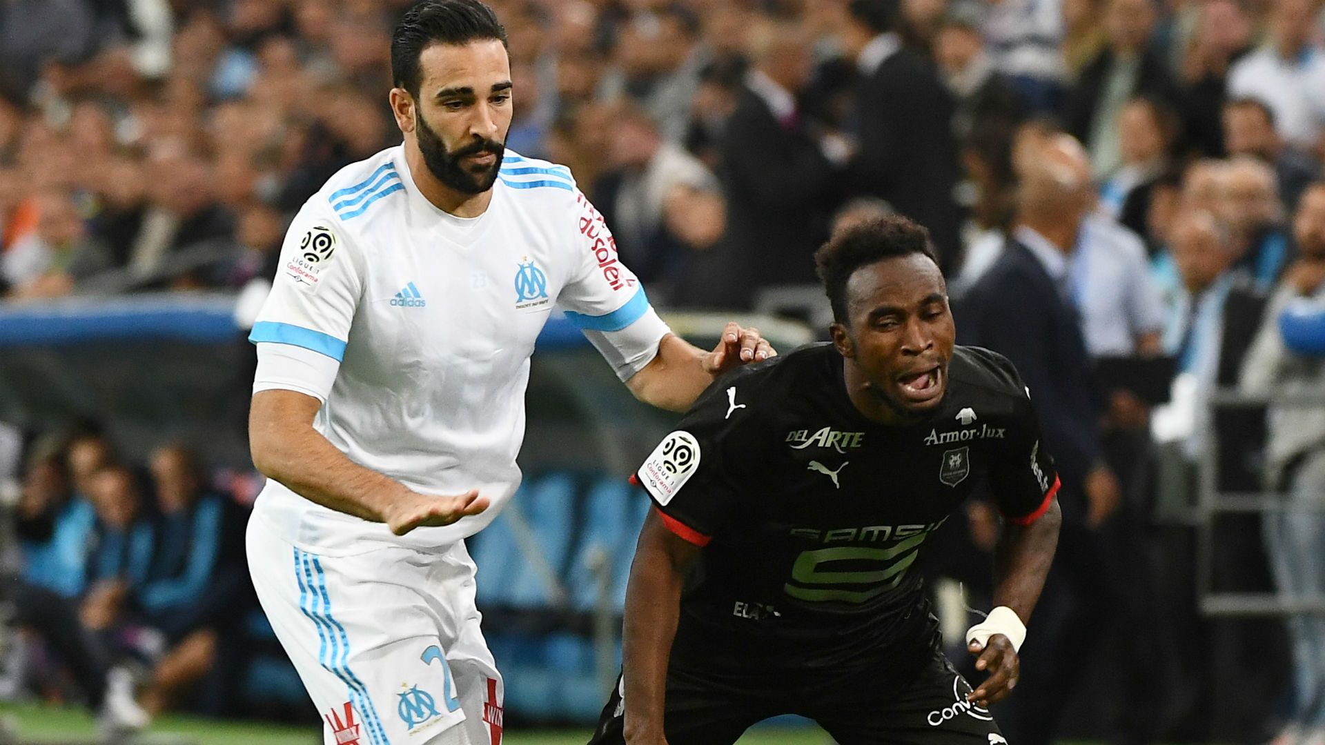 Adil Rami Firmin Mubele Marseille Rennes Ligue 1 10092017