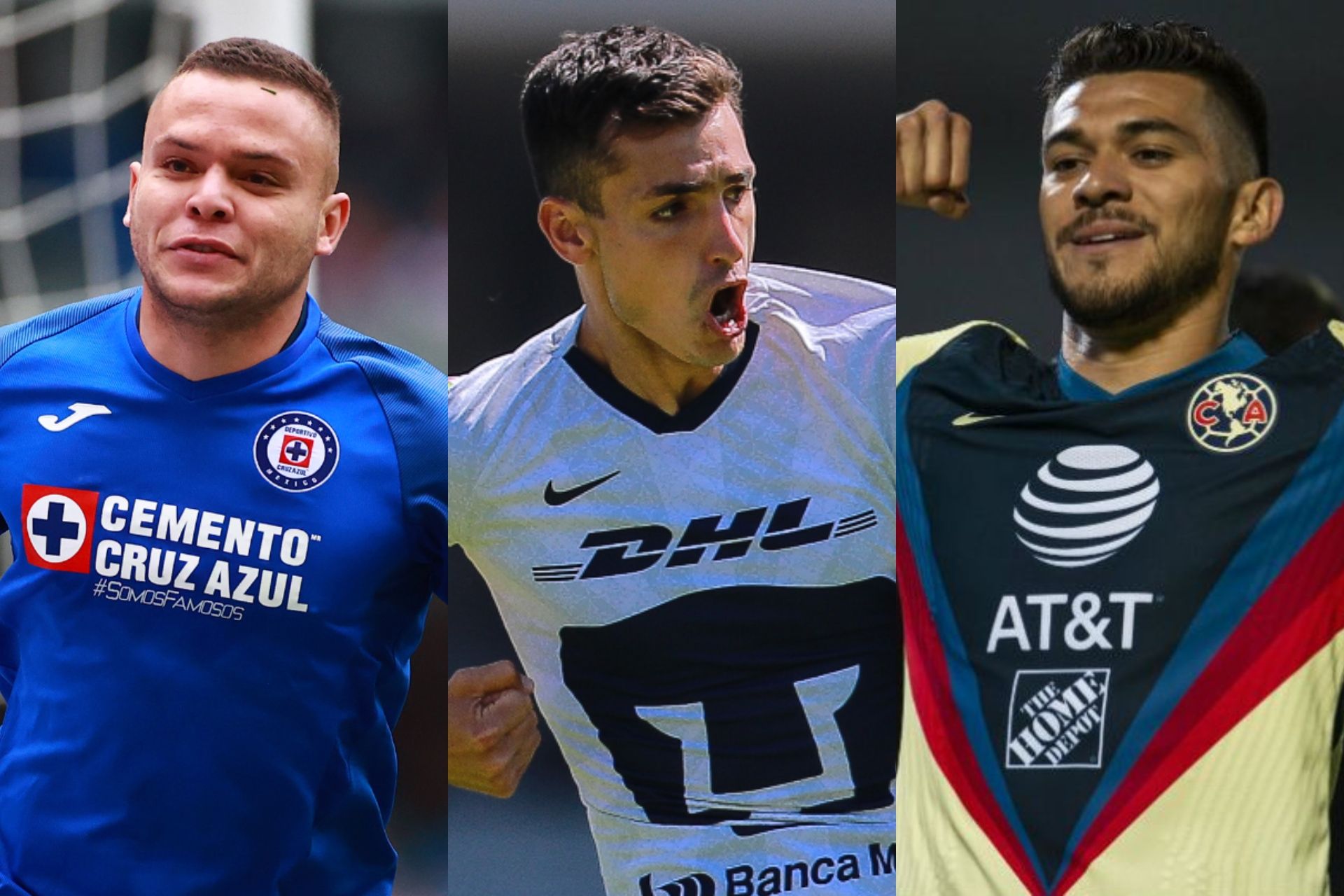 Jonathan Rodríguez, Juan Ignacio Dinenno, Henry Martín