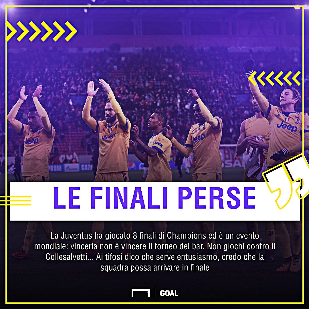 Allegri su finali perse PS ita