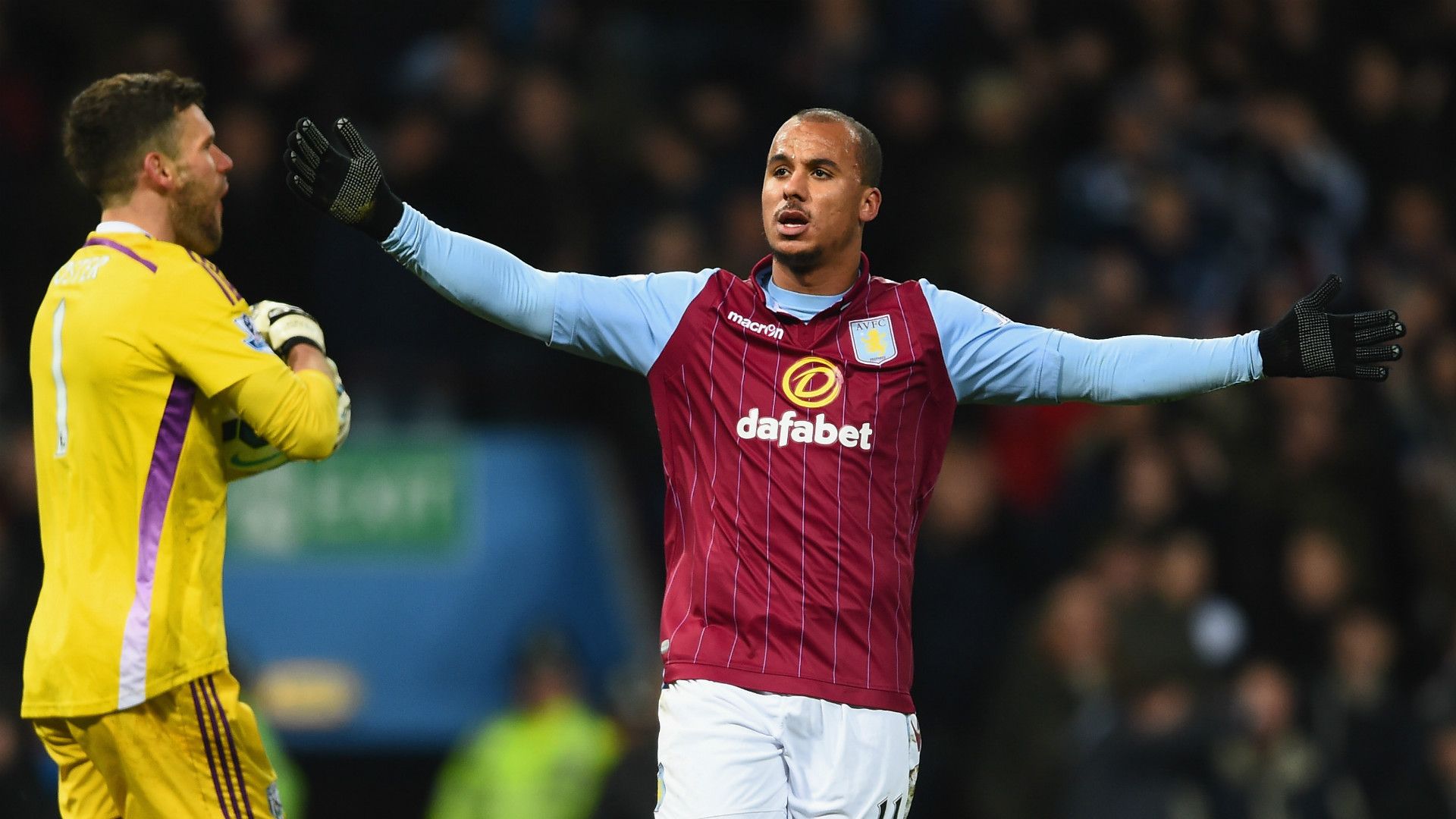 Gabriel Agbonlahor Ben Foster Aston Villa West Brom Premier League 03032015