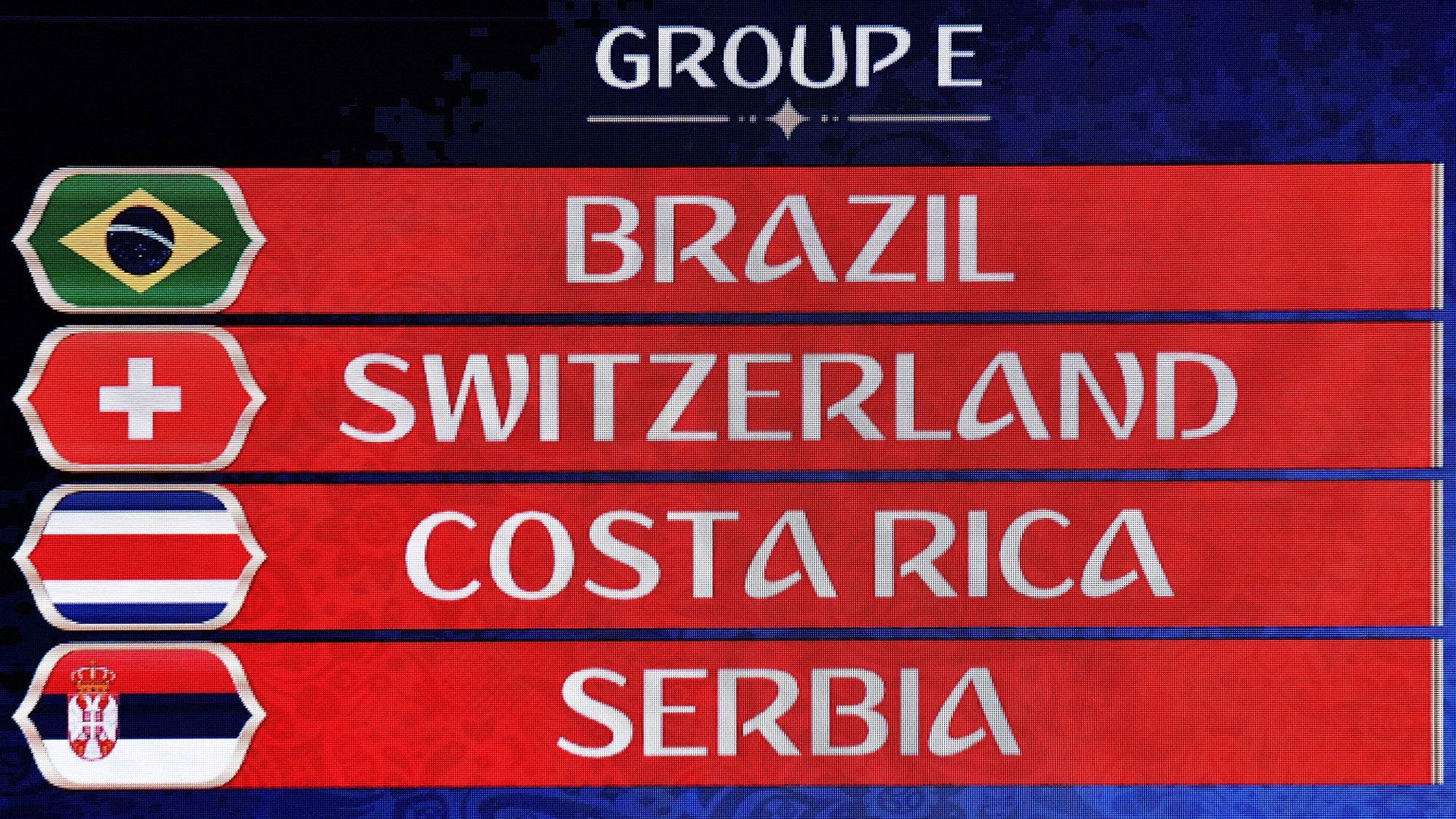 WM Spielplan Gruppe E Brasilien Schweiz Costa Rica Serbien