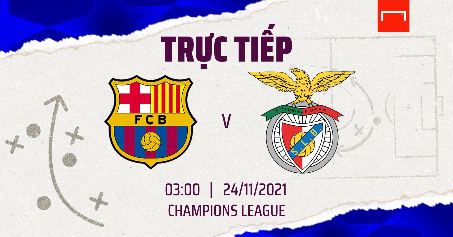 Live Barcelona vs Benfica 2021/22 UEFA Champions League GFX