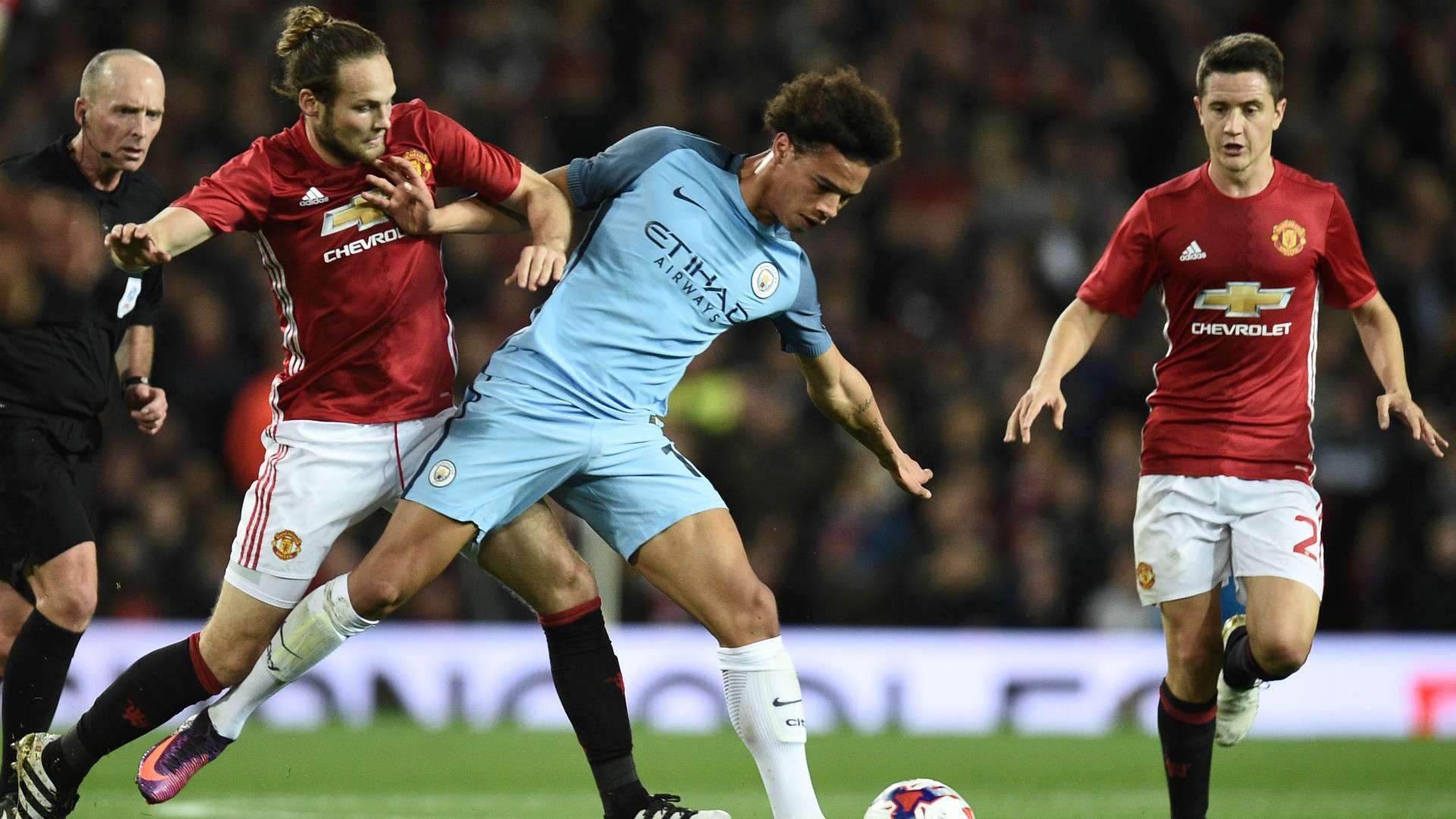 Daley Blind Leroy Sane Manchester United Manchester City EFL Cup 26102016