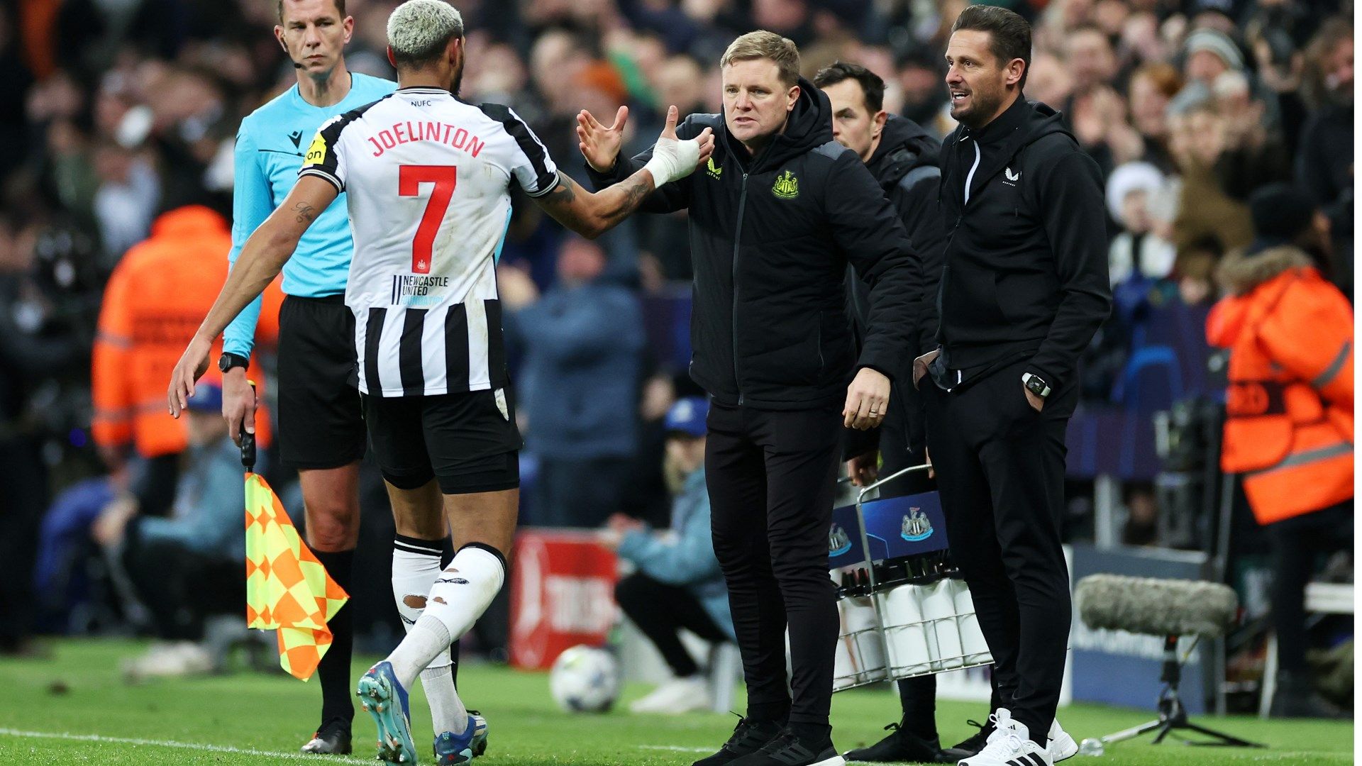 Joelinton Eddie Howe Newcastle AC Milan 2023-24 Champions League