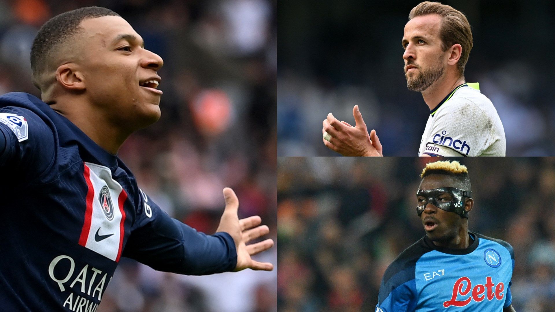 Kylian Mbappe Harry Kane Victor Osimhen