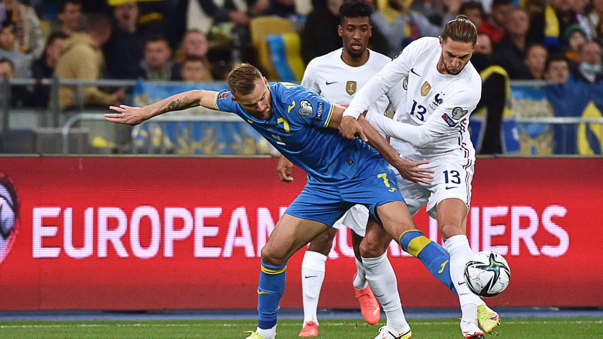 Adrien Rabiot Andriy Yarmolenko Ukraine France World Cup Qualifiers 04092021