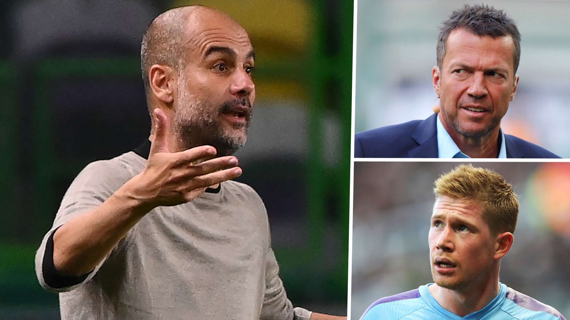 Pep Guardiola Lothar Matthaus Kevin De Bruyne