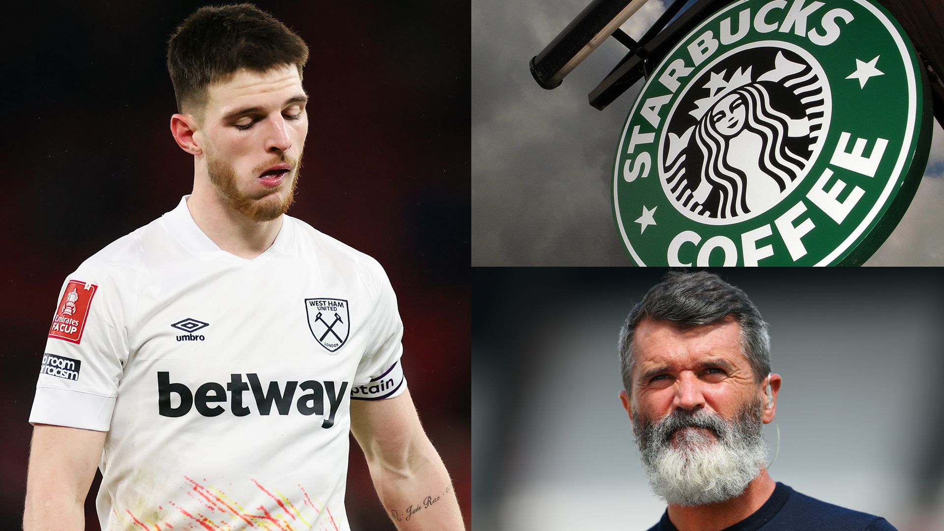 Declan Rice West Ham Starbucks Roy Keane