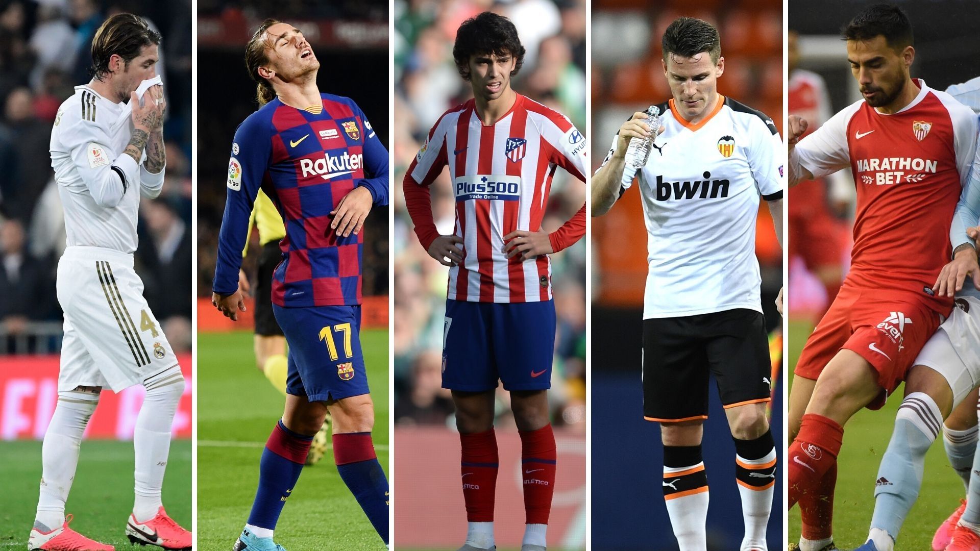 Ramos, Griezmann, Joao Félix, Gameiro y Suso, Madrid, Barcelona, Atlético, Valencia y Sevilla