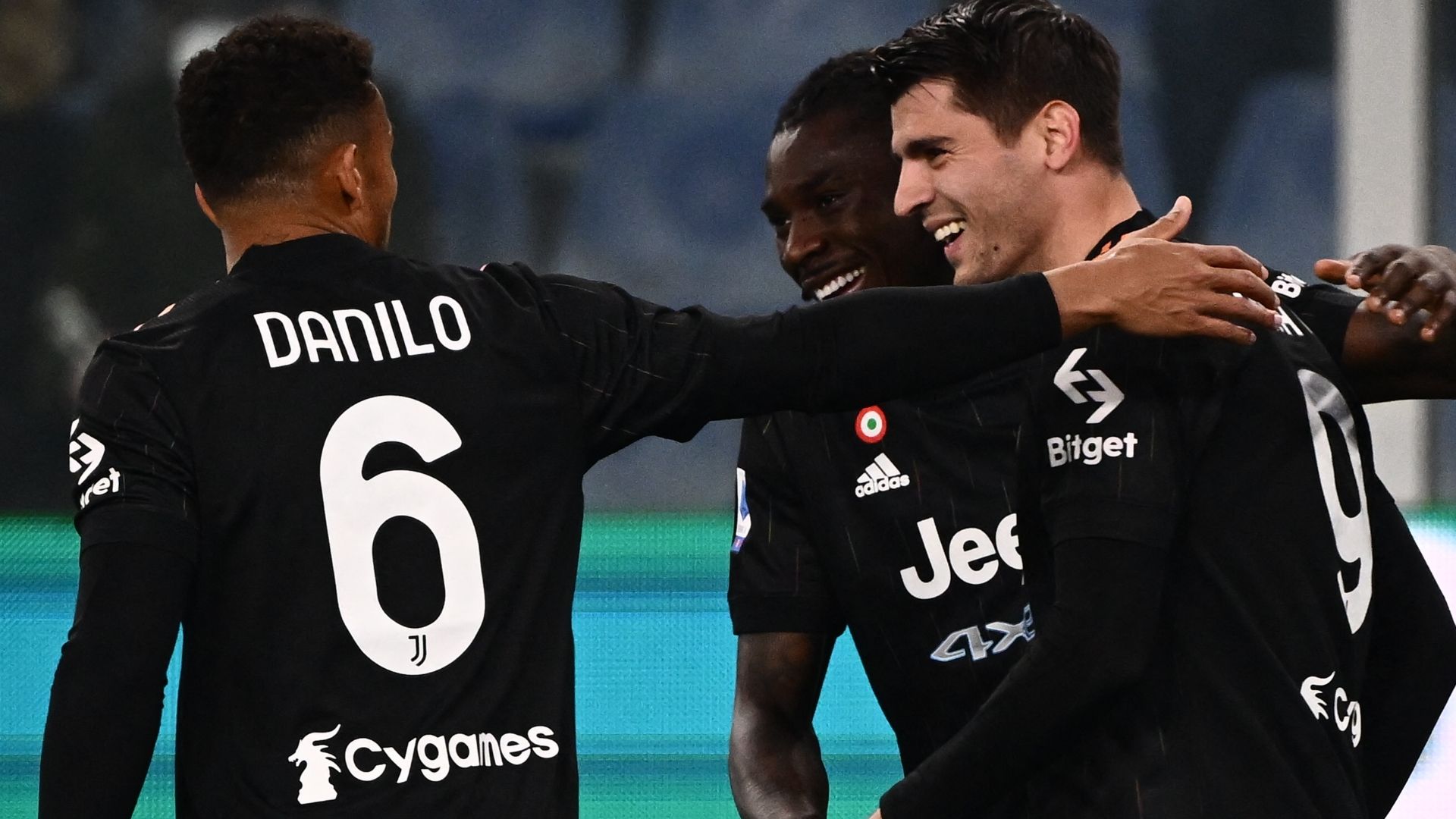 Morata Kean Sampdoria Juventus celebrating Serie A