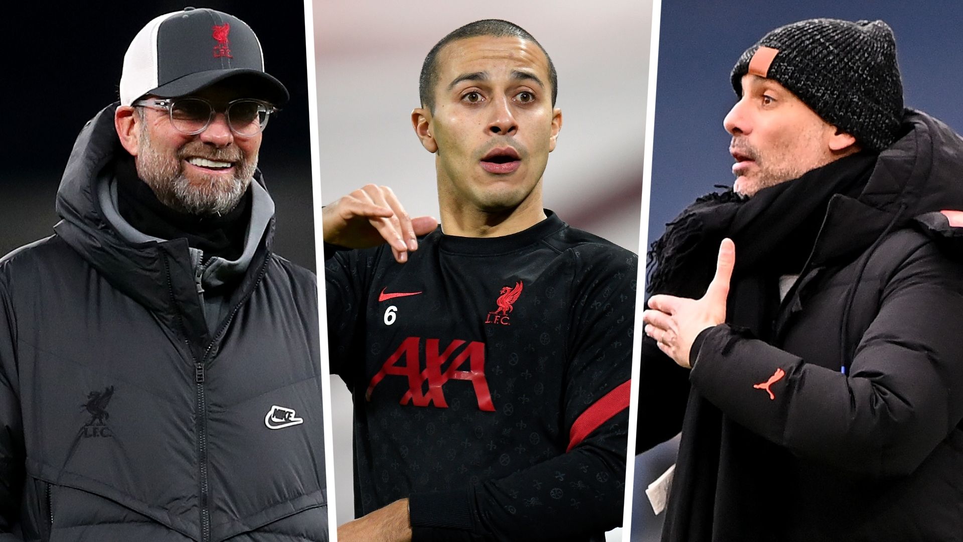 Thiago Alcantara Jurgen Klopp Pep Guardiola Liverpool GFX