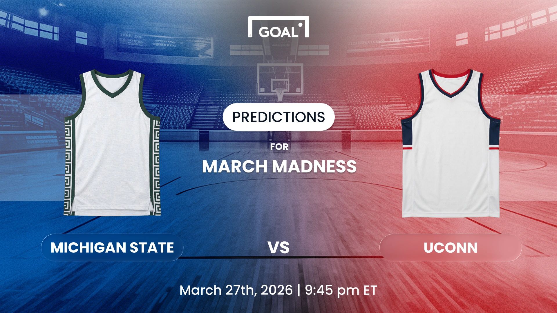 michigan state vs uconn march madness predictions