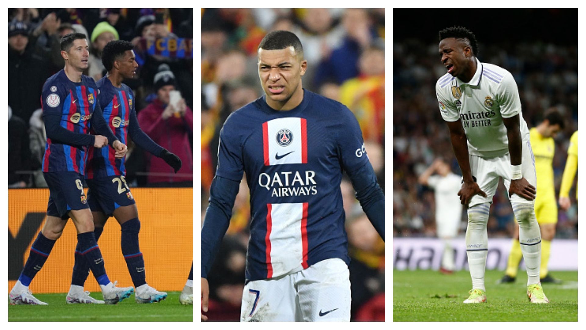 Barcelona - PSG - Real Madrid