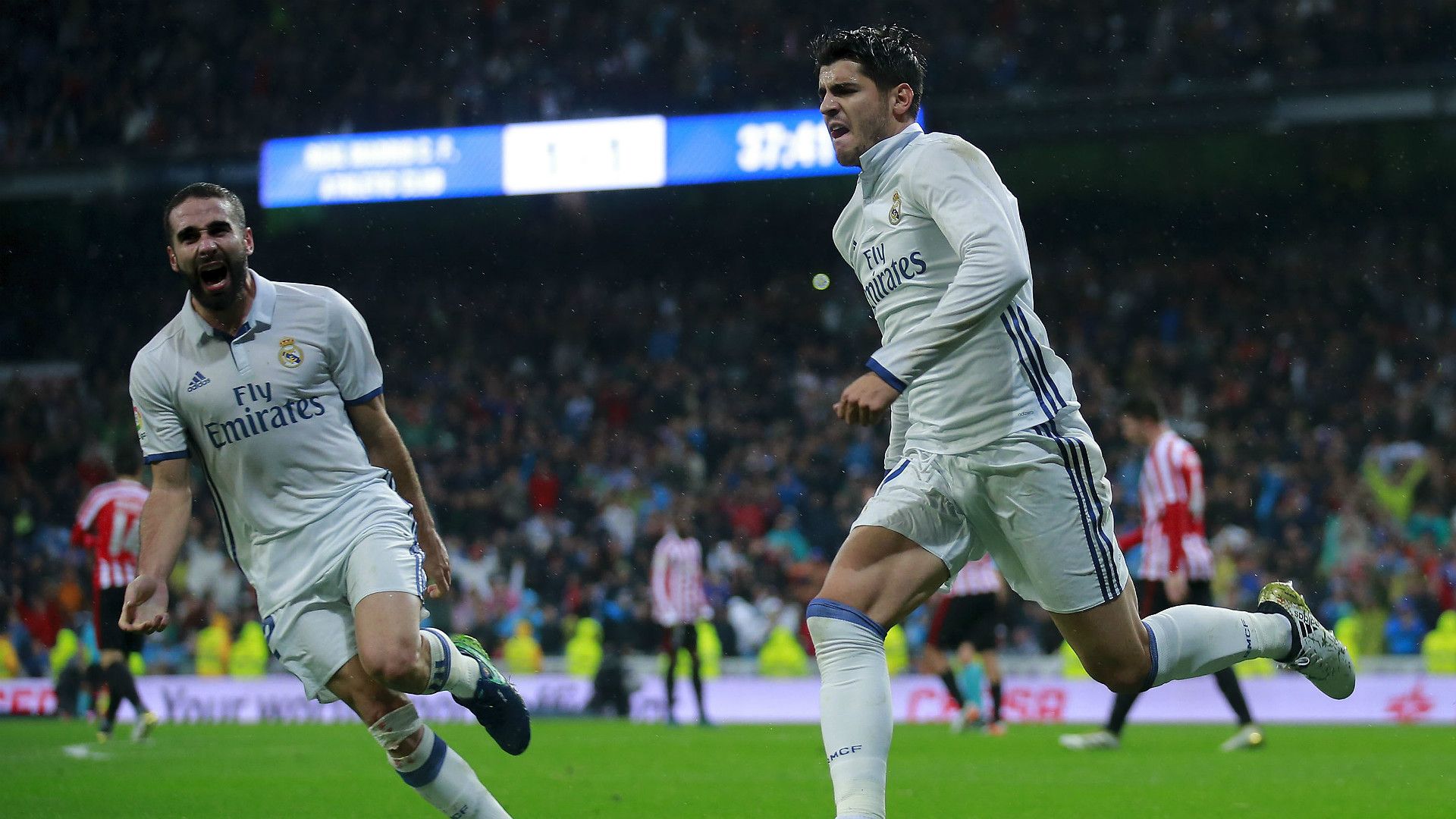 Alvaro Morata Dani Carvajal Real Madrid Athletic Bilbao La Liga 23102016