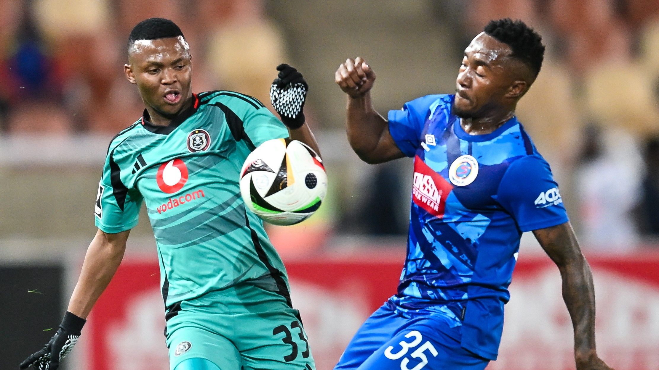 Mohau Nkota, Orlando Pirates, Lebohang Maboe, SuperSport United, May 2025