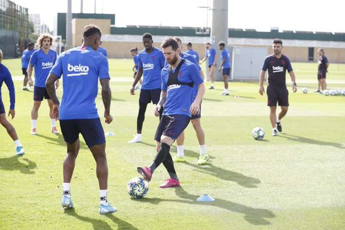 Messi training