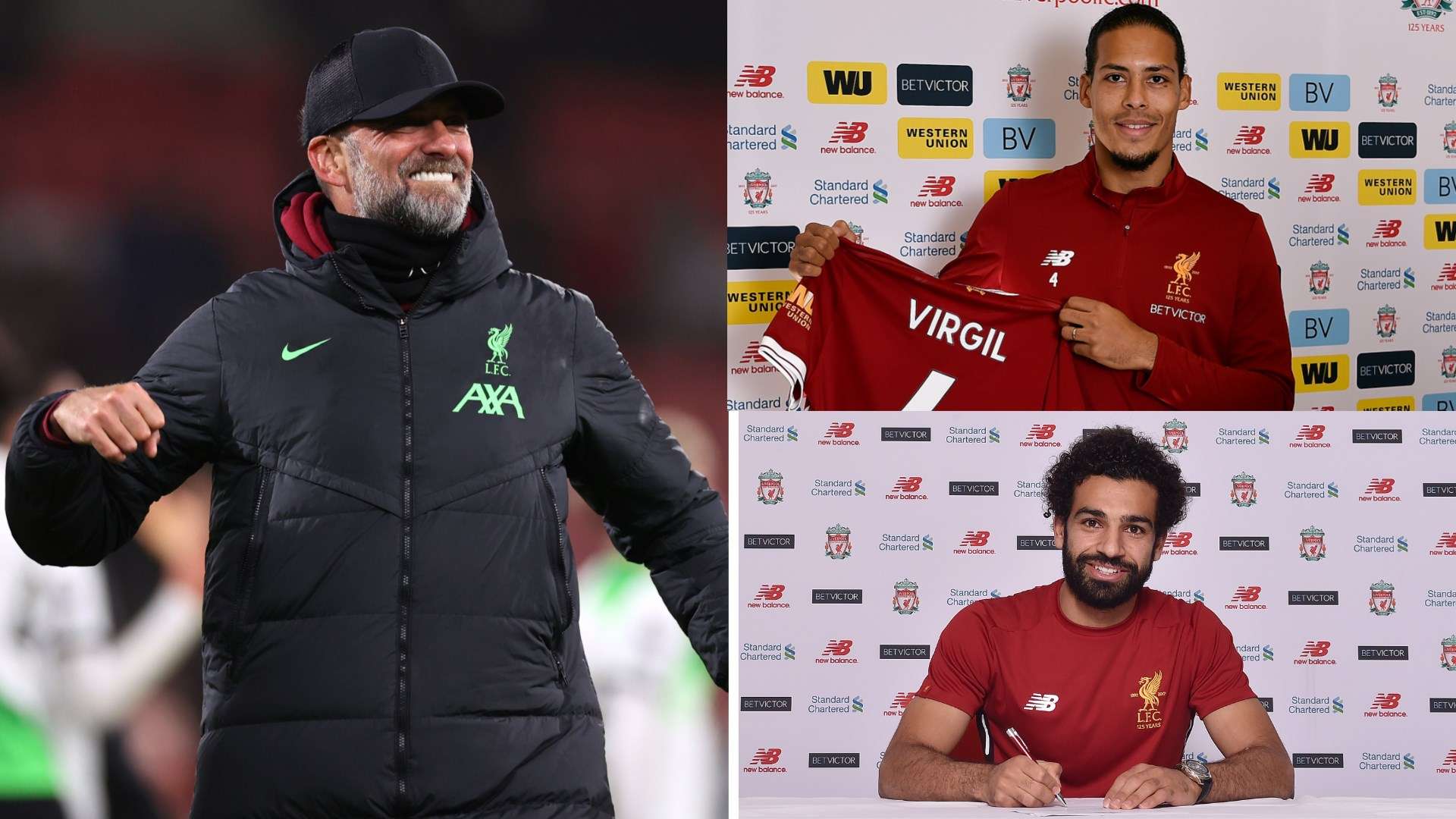 Jurgen Klopp Virgil van Dijk Mohamed Salah Liverpool transfers GFX