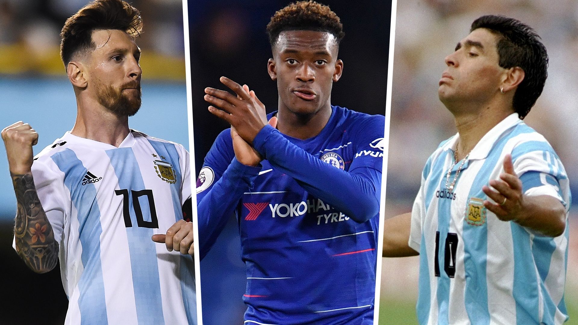 Lionel Messi, Hudson-Odoi, Diego Maradona