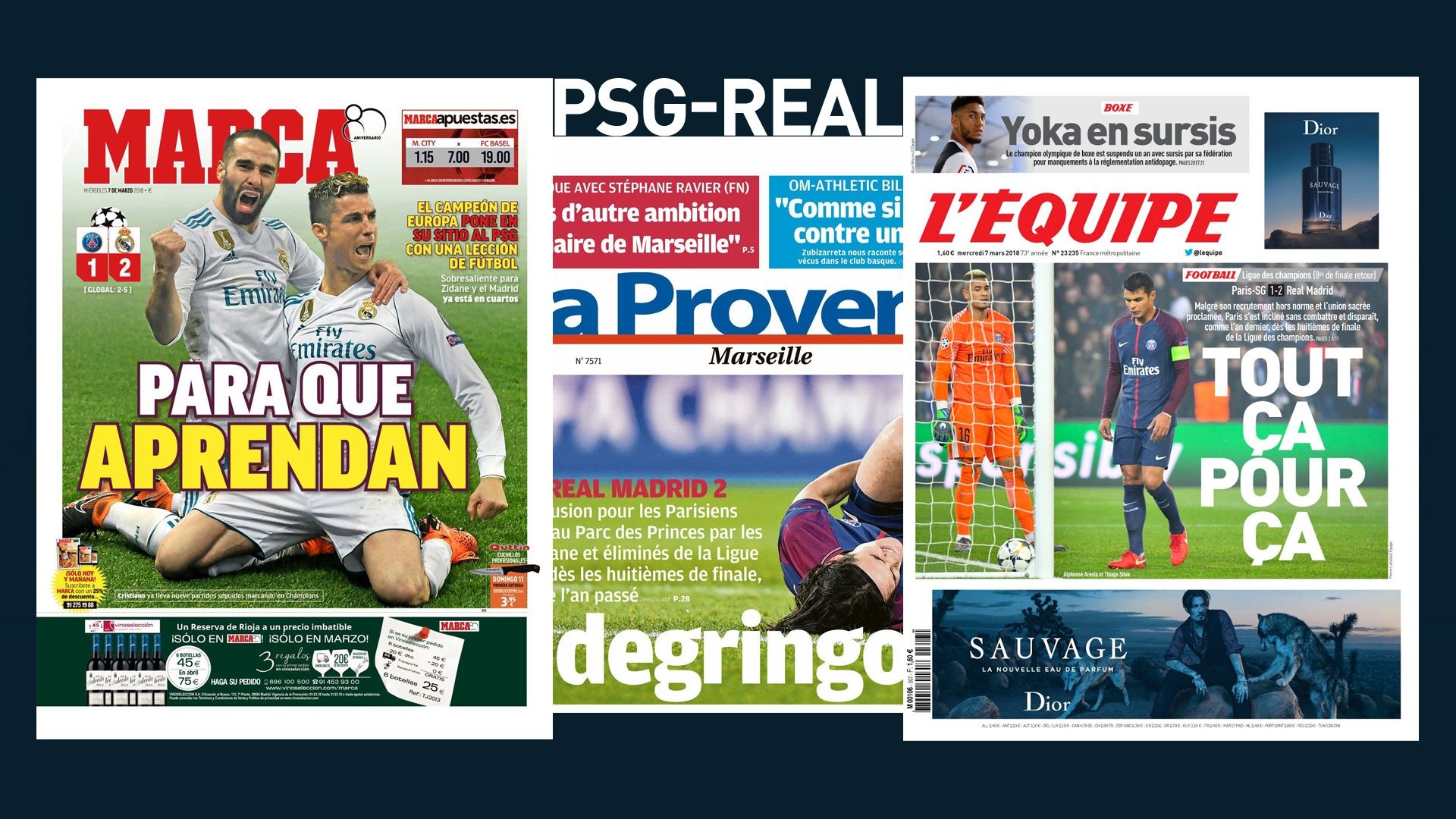PSG REAL Revue de presse Marca La Provence