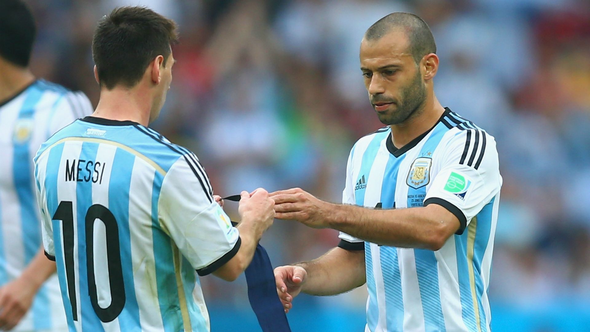 Lionel Messi Javier Mascherano Argentina