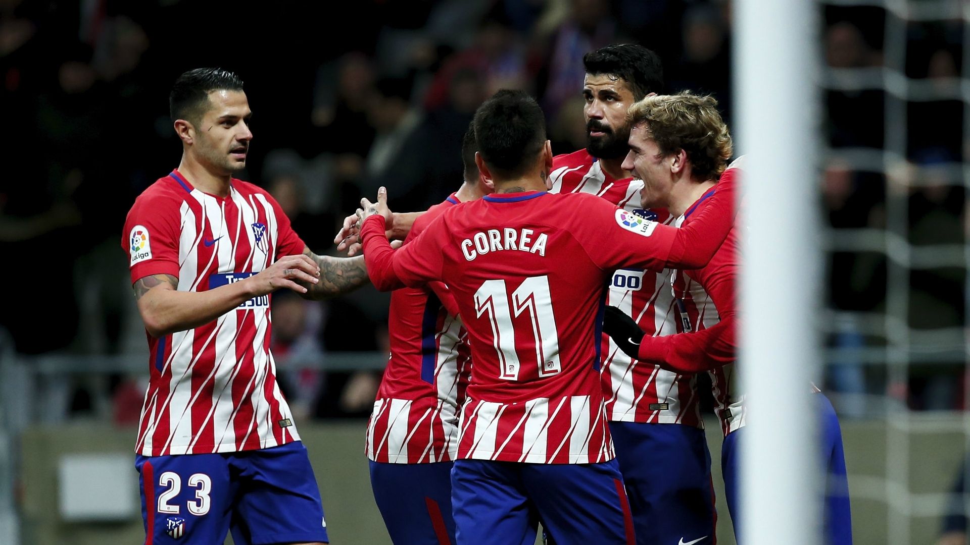Atletico Madrid players celebrate