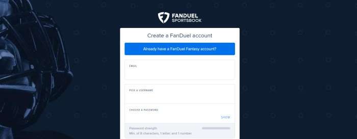 FanDuel Create Account