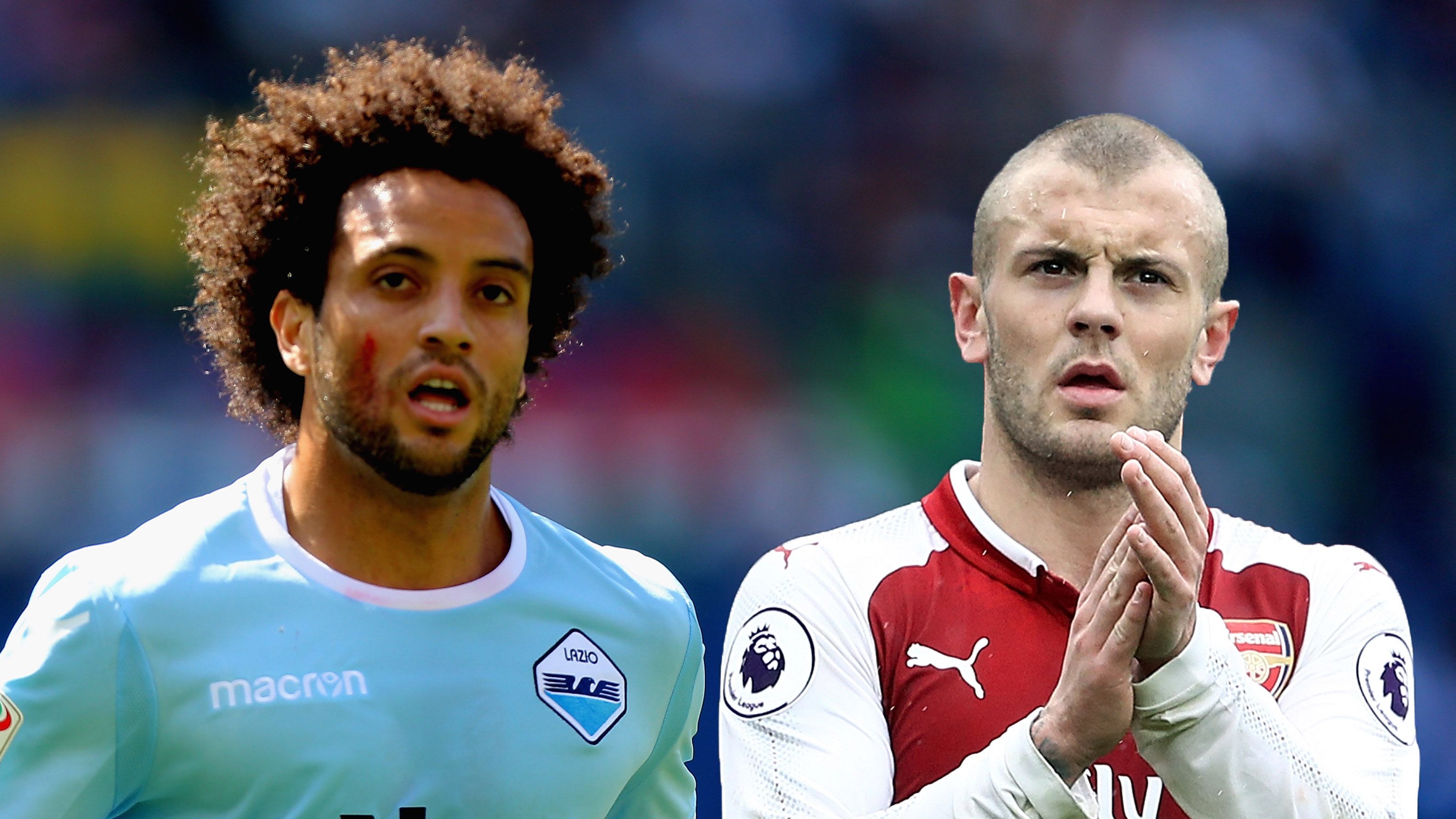 Felipe Anderson Lazio Jack Wilshere Arsenal 2017-18