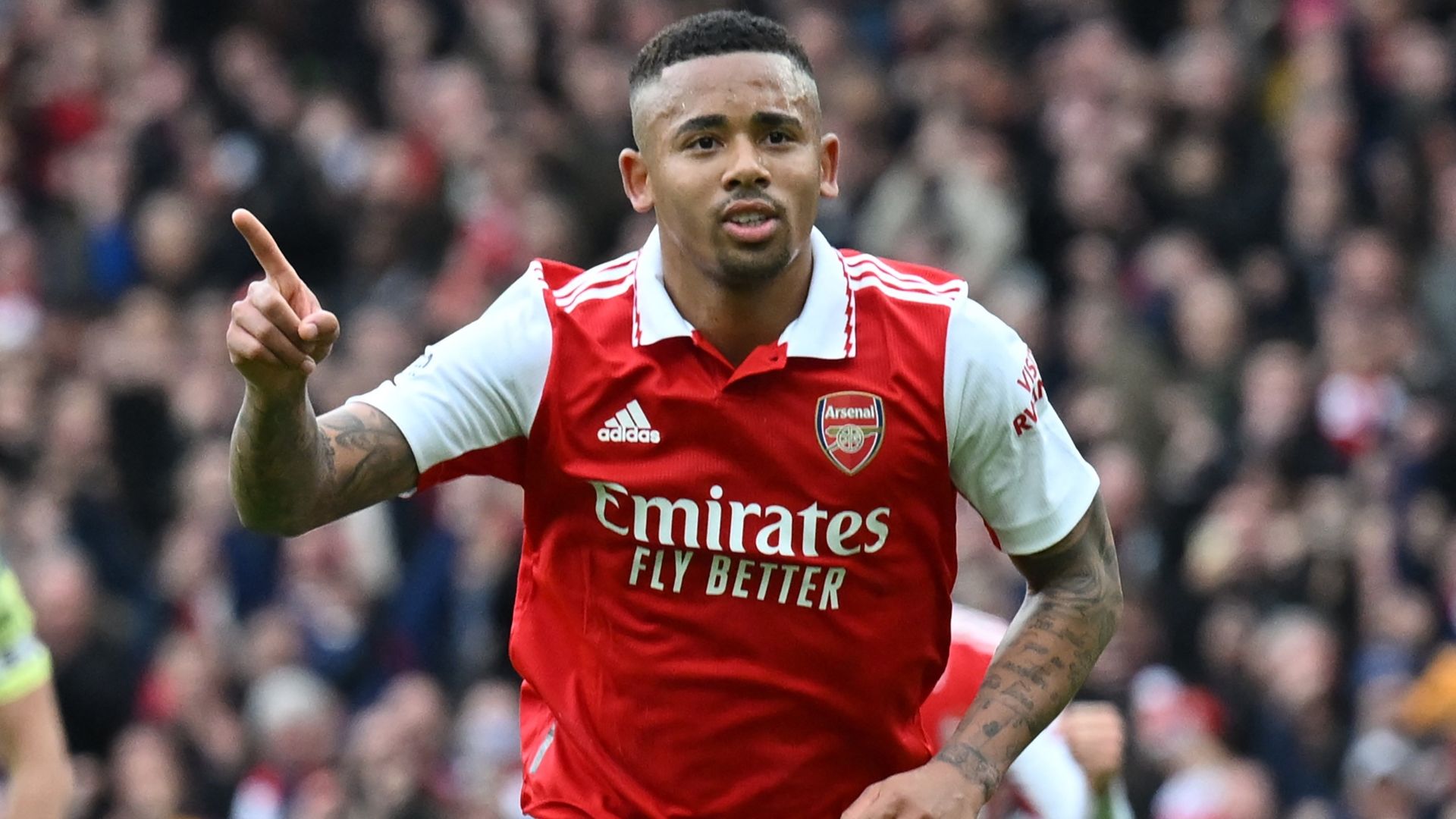 Gabriel Jesus celebrating